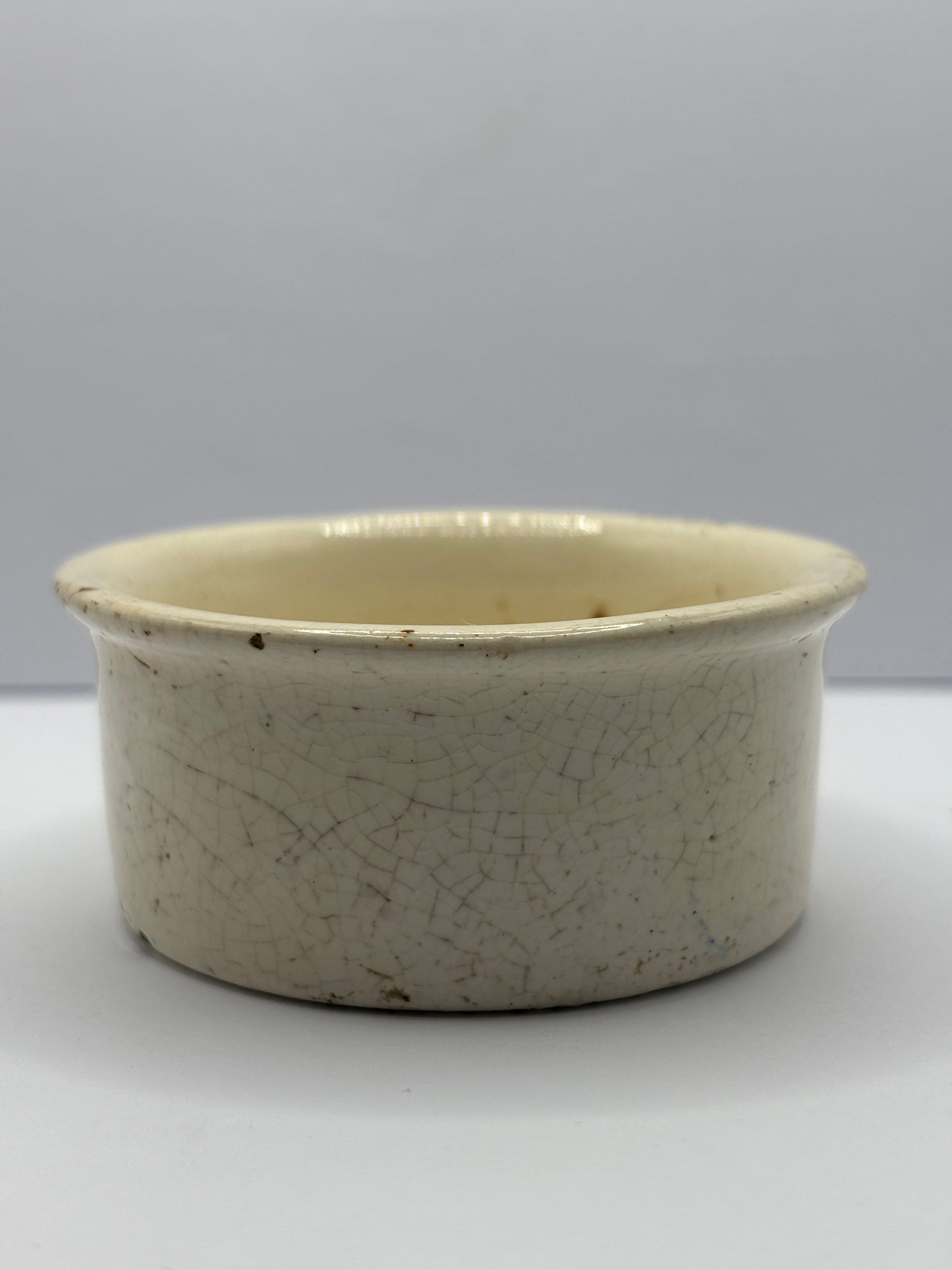 Small Plumtree home potted meats advertising pot