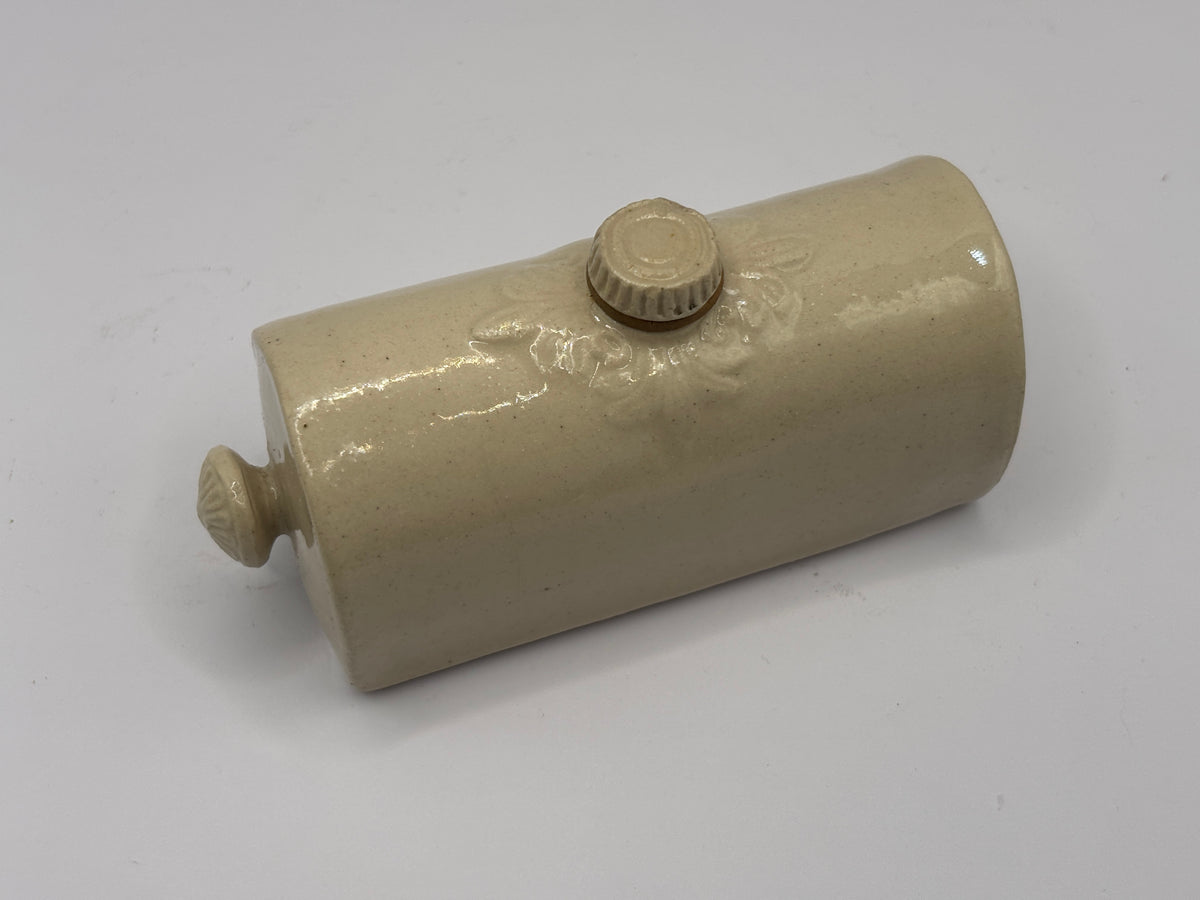 Old miniature stoneware bed warmer