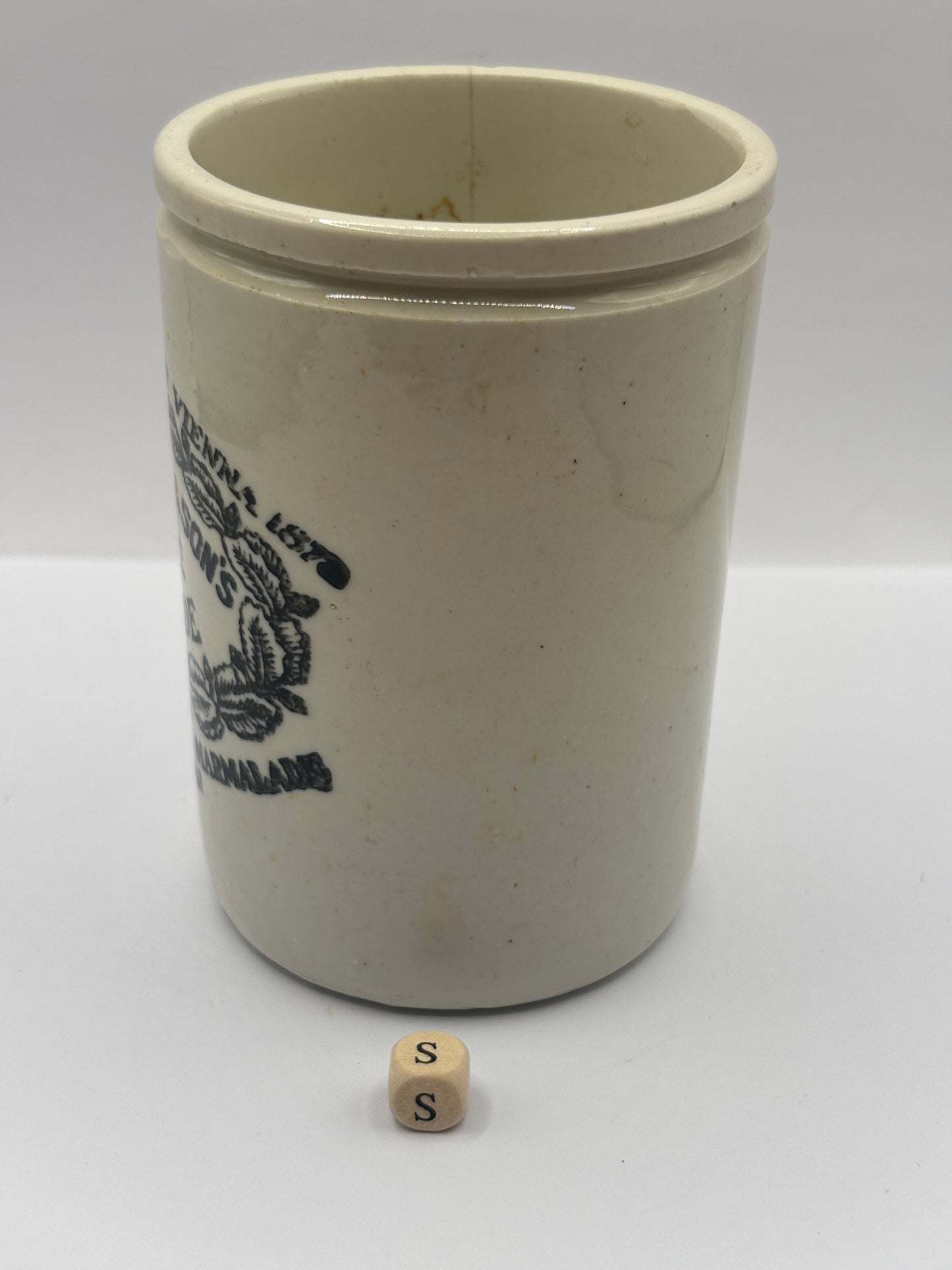 Old 1lb James Keiller Dundee marmalade jar (S)