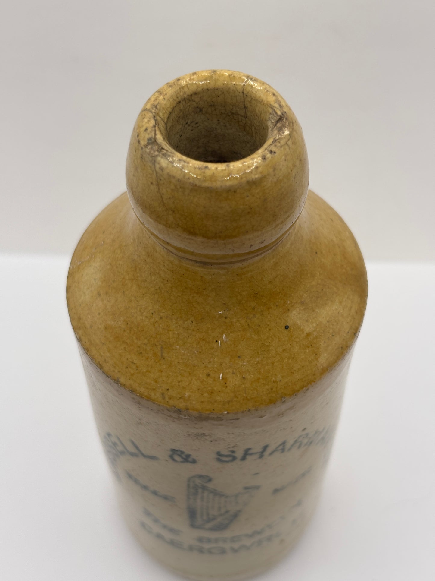 Old stoneware ginger beer bottle, lassell & sharman the brewery, Caergwrle