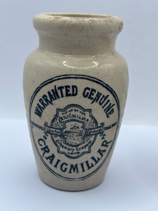 Old advertising cream pot, Craigmillar creamery company