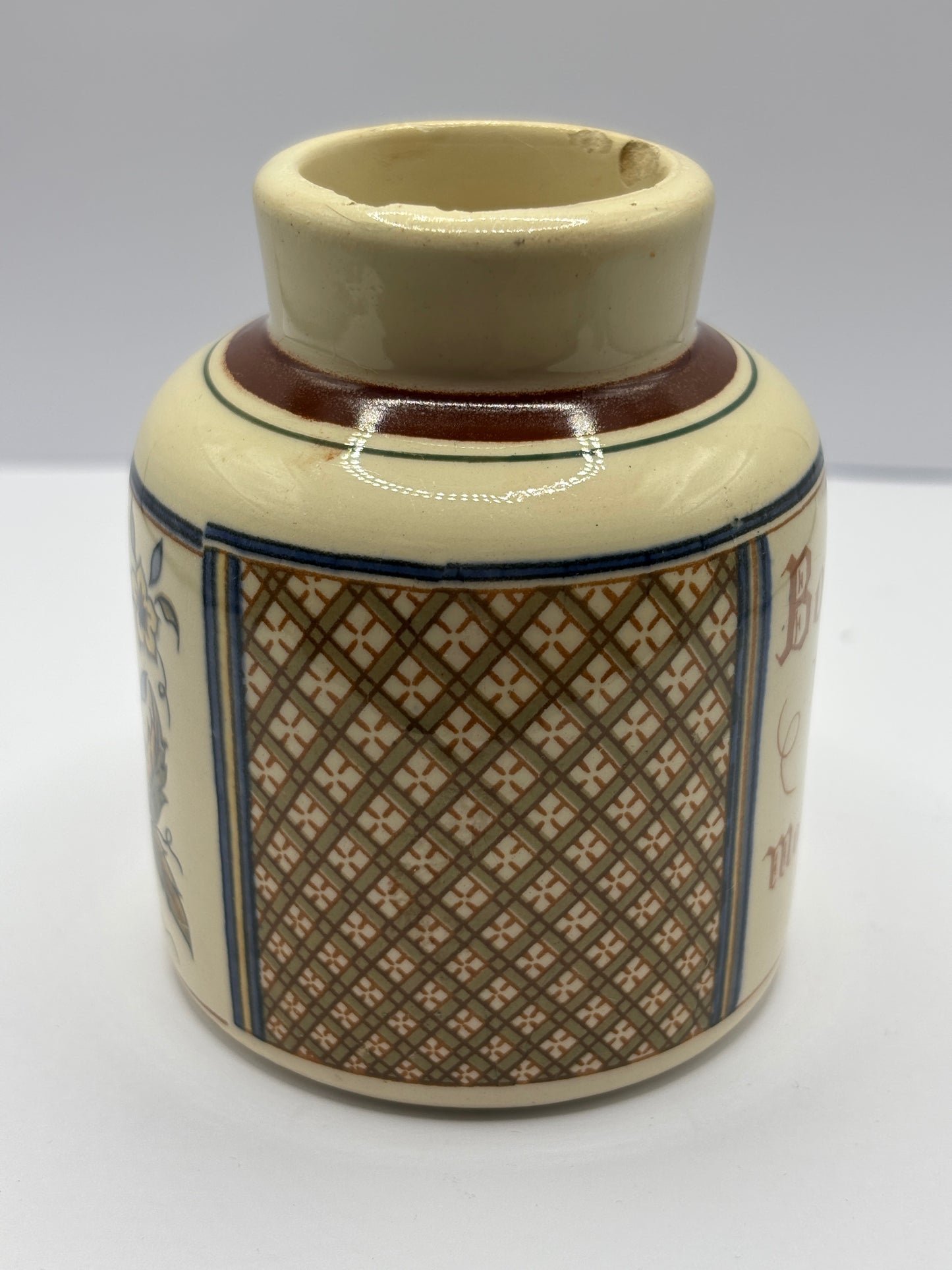 Old rare french mustard pot, Bornibus Paris. Moutarde de Dijon
