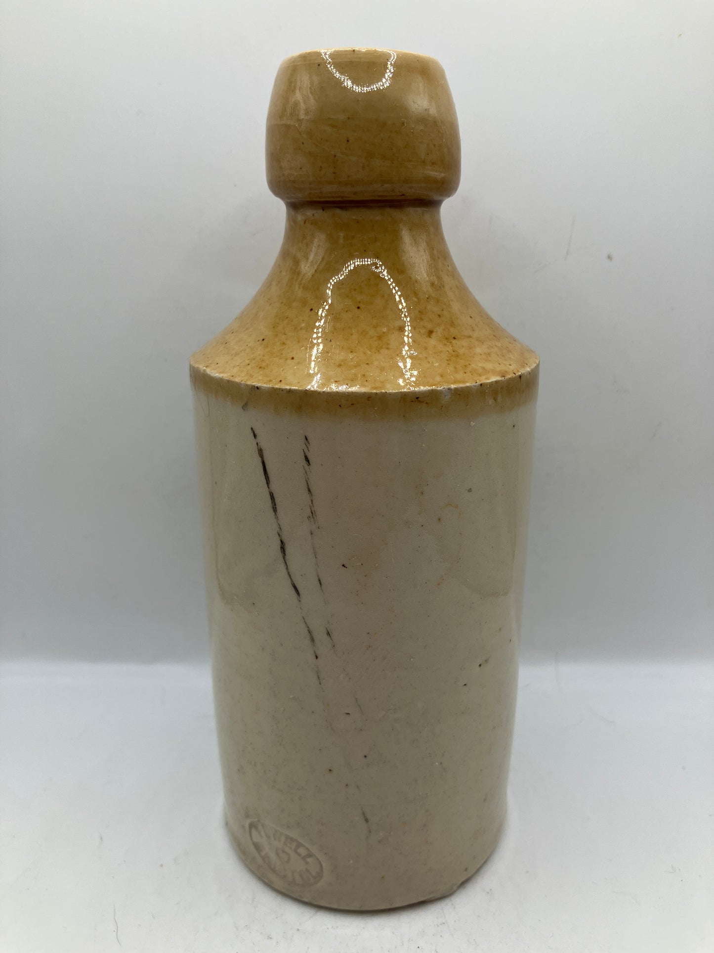 Stoneware ginger beer bottle, Gloucester