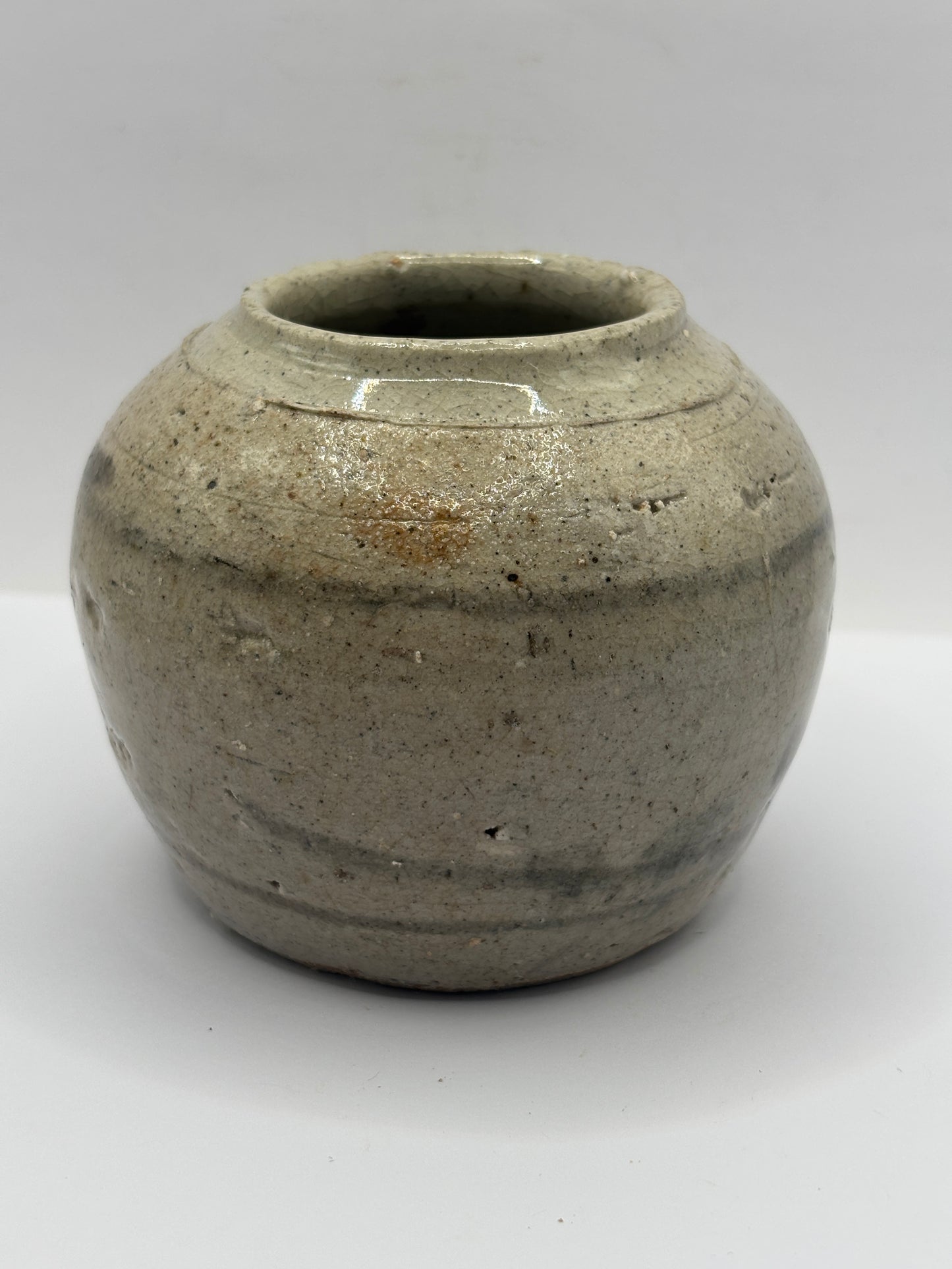 Old stoneware ginger jar