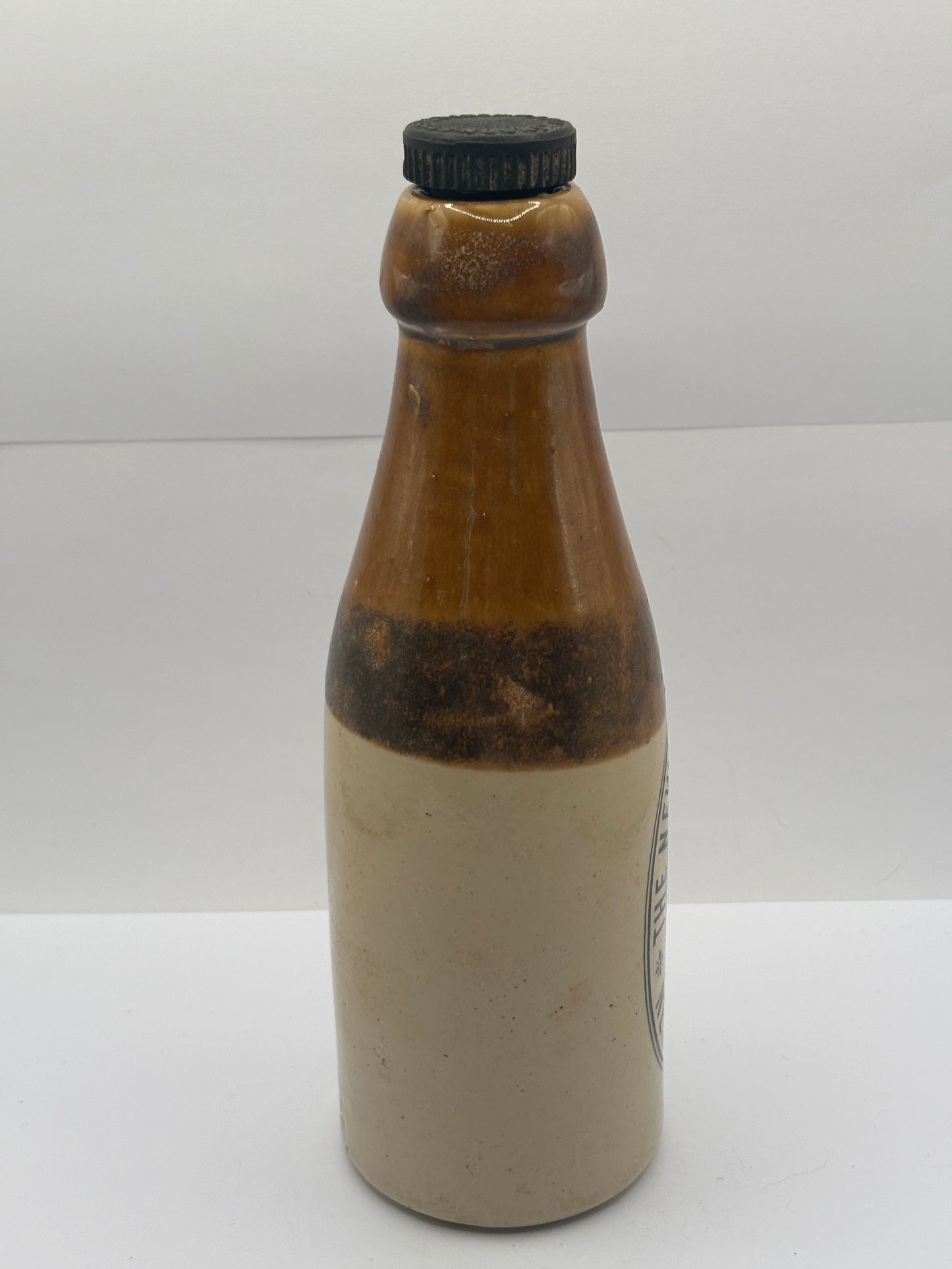 Old stoneware stout bottle, The newcastle breweries double stout. Newcastle on tyne