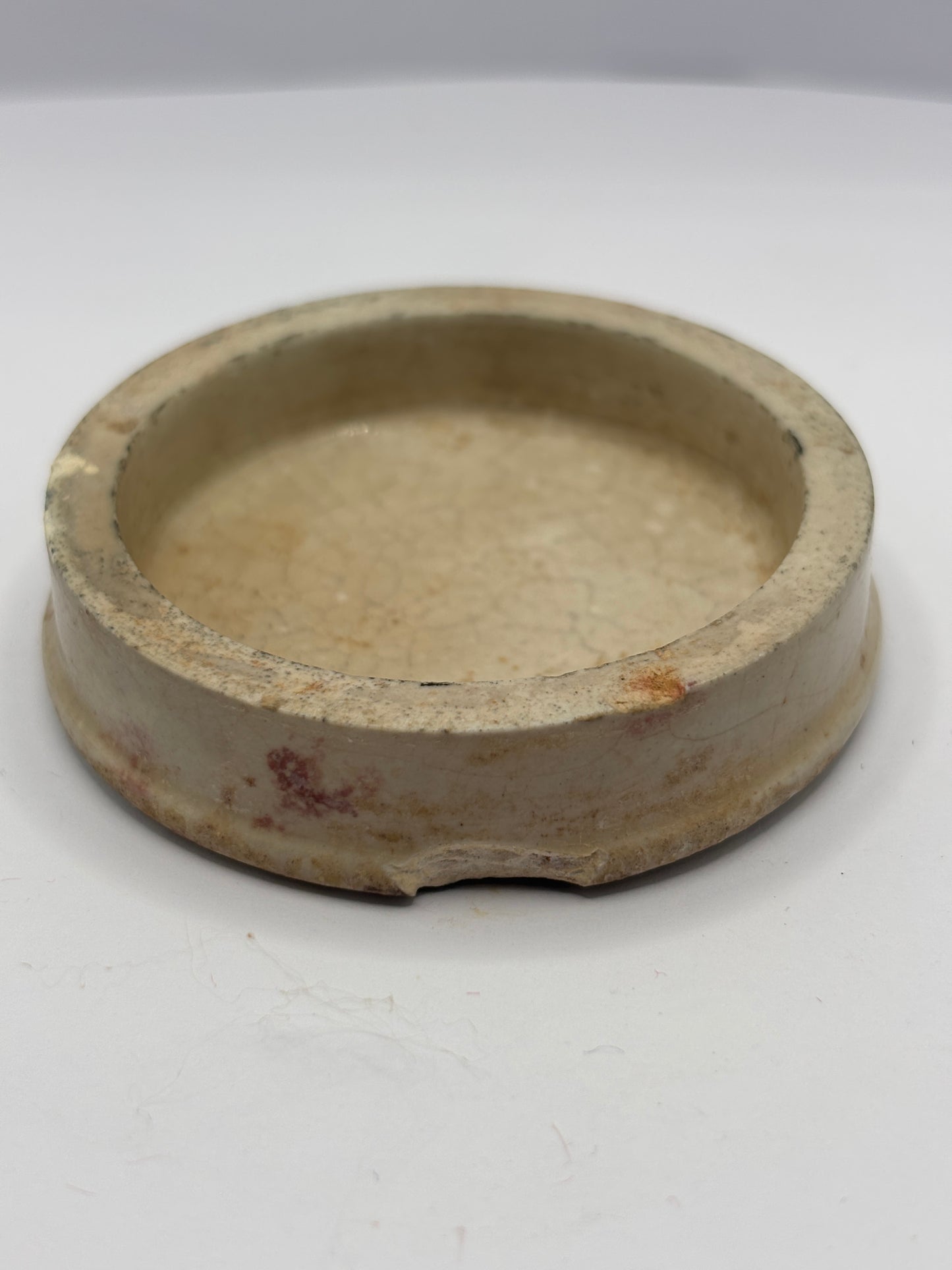 old damaged advertising lid, otto of rose cold cream