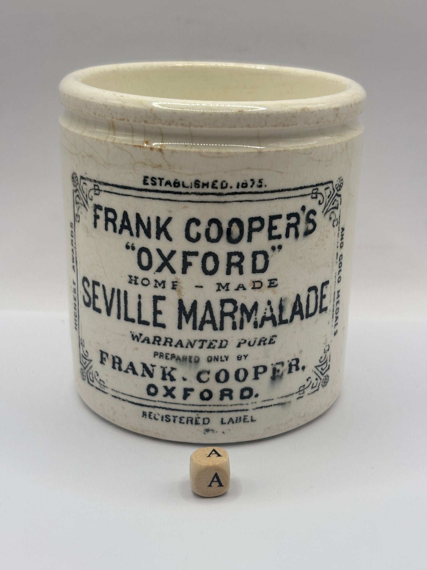 Old 1lb Frank Cooper marmalade Jar (a)