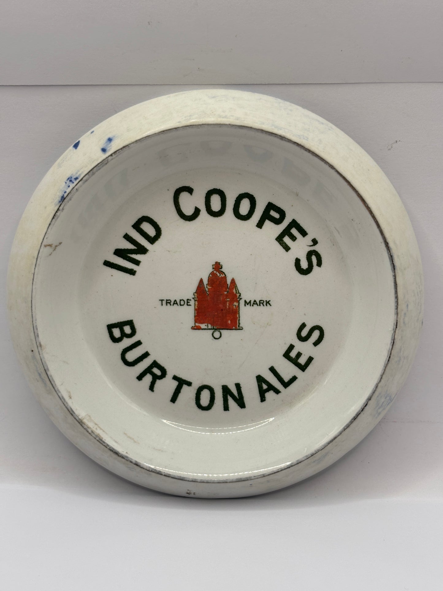 Old advertising ash tray, brewery, Ind coupes burton ales