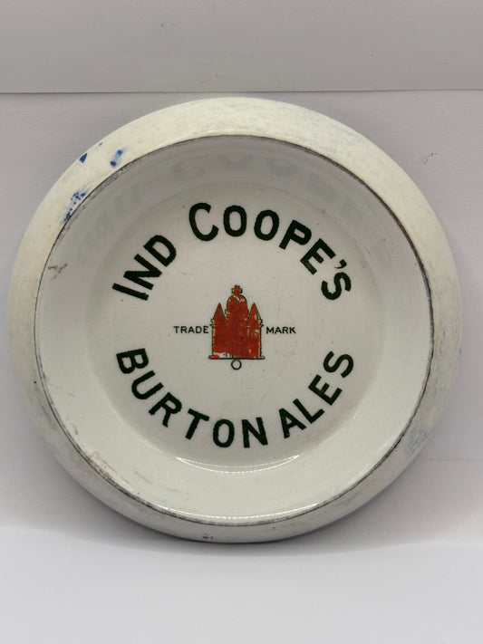 Old advertising ash tray, brewery, Ind coupes burton ales
