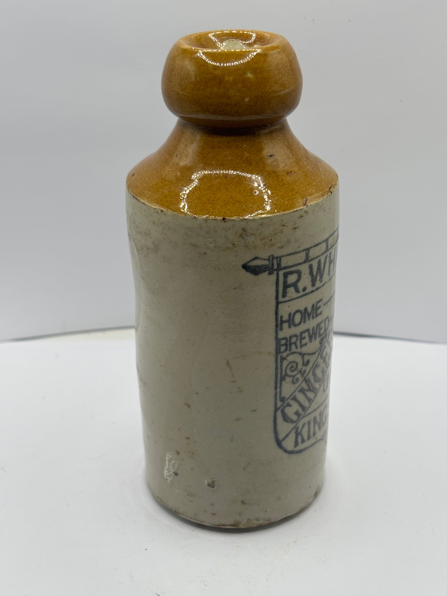 Old R.Whites ginger beer bottle, Kingston