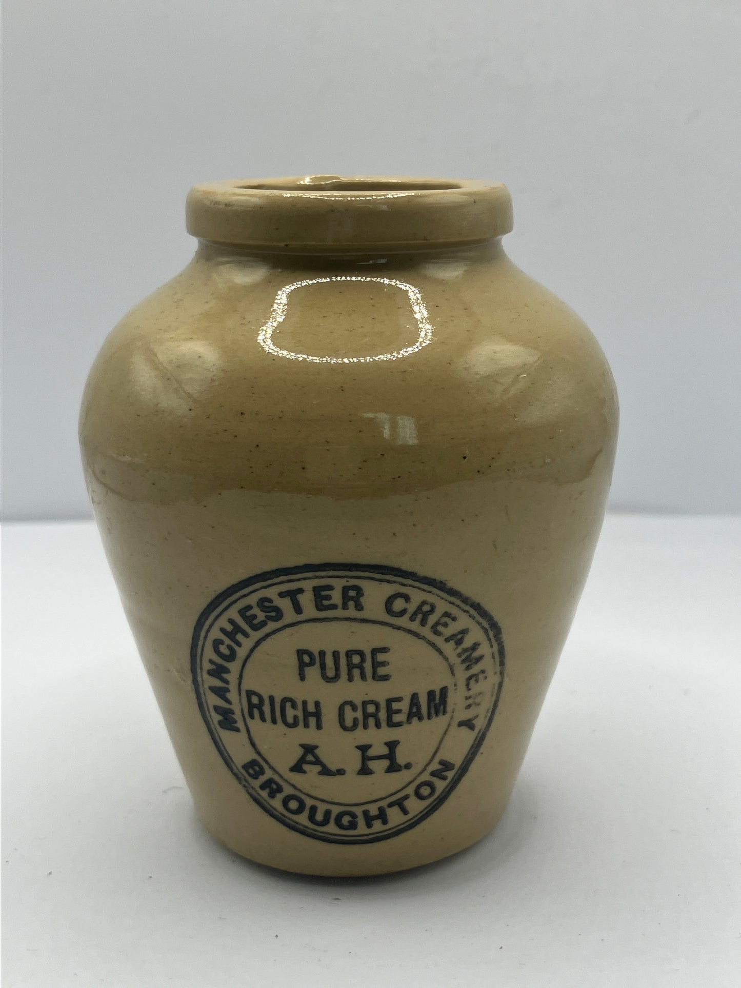 Manchester advertising cream pot