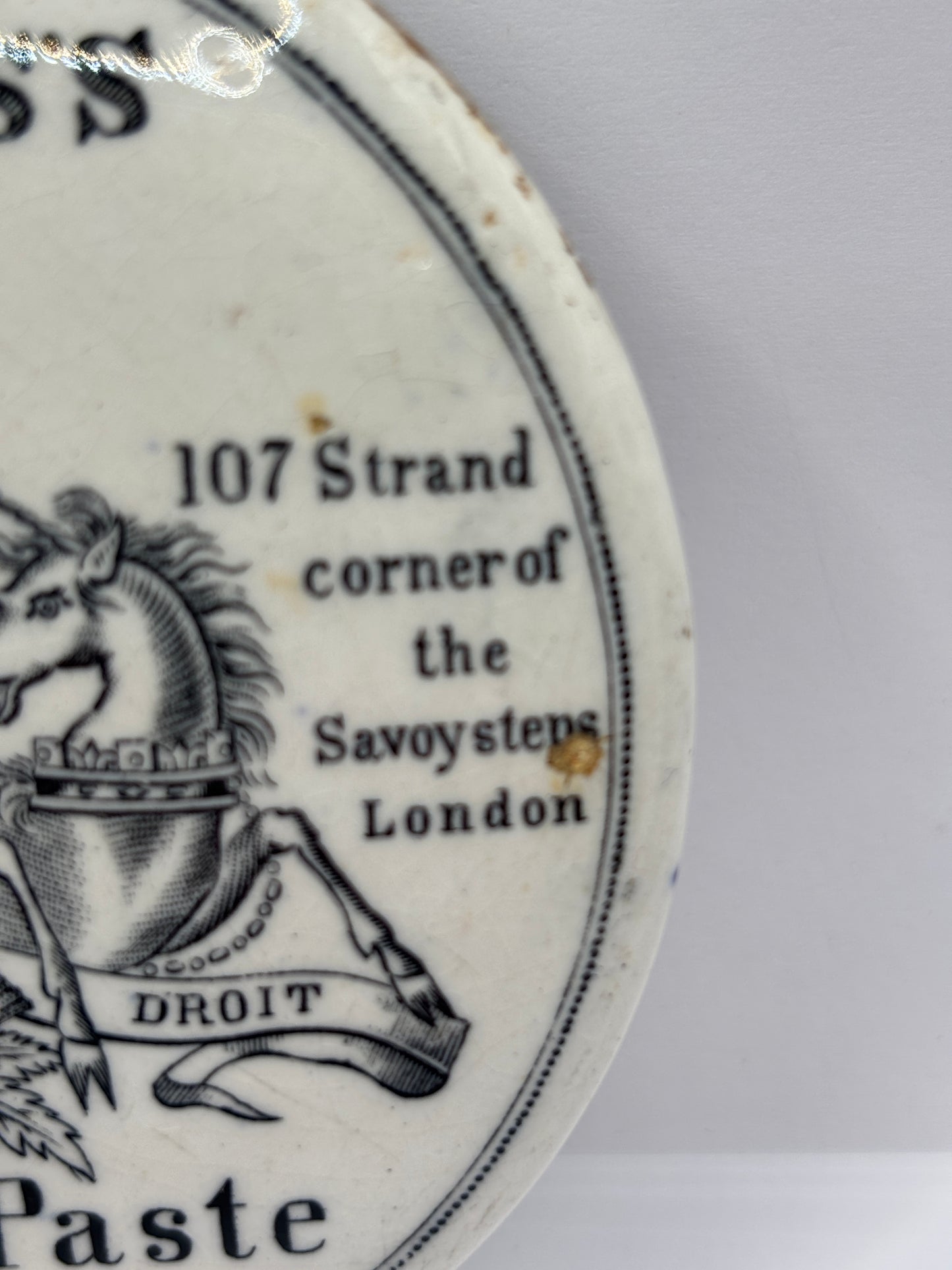 old advertising lid, Burgess’s anchovy paste (a)