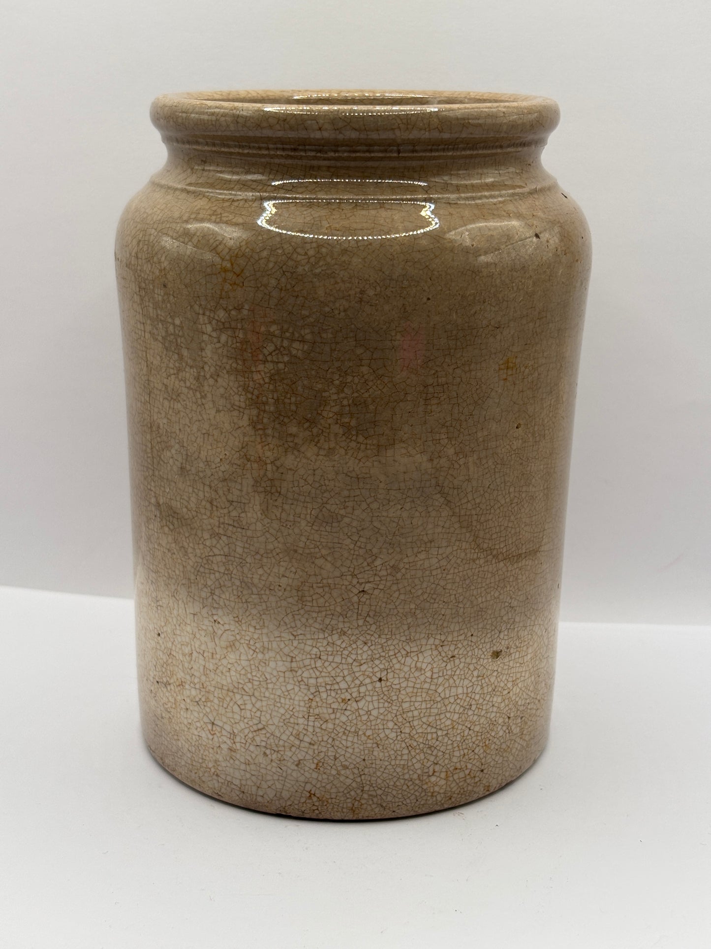Old 2lb rolled top stoneware jam & marmalade pot