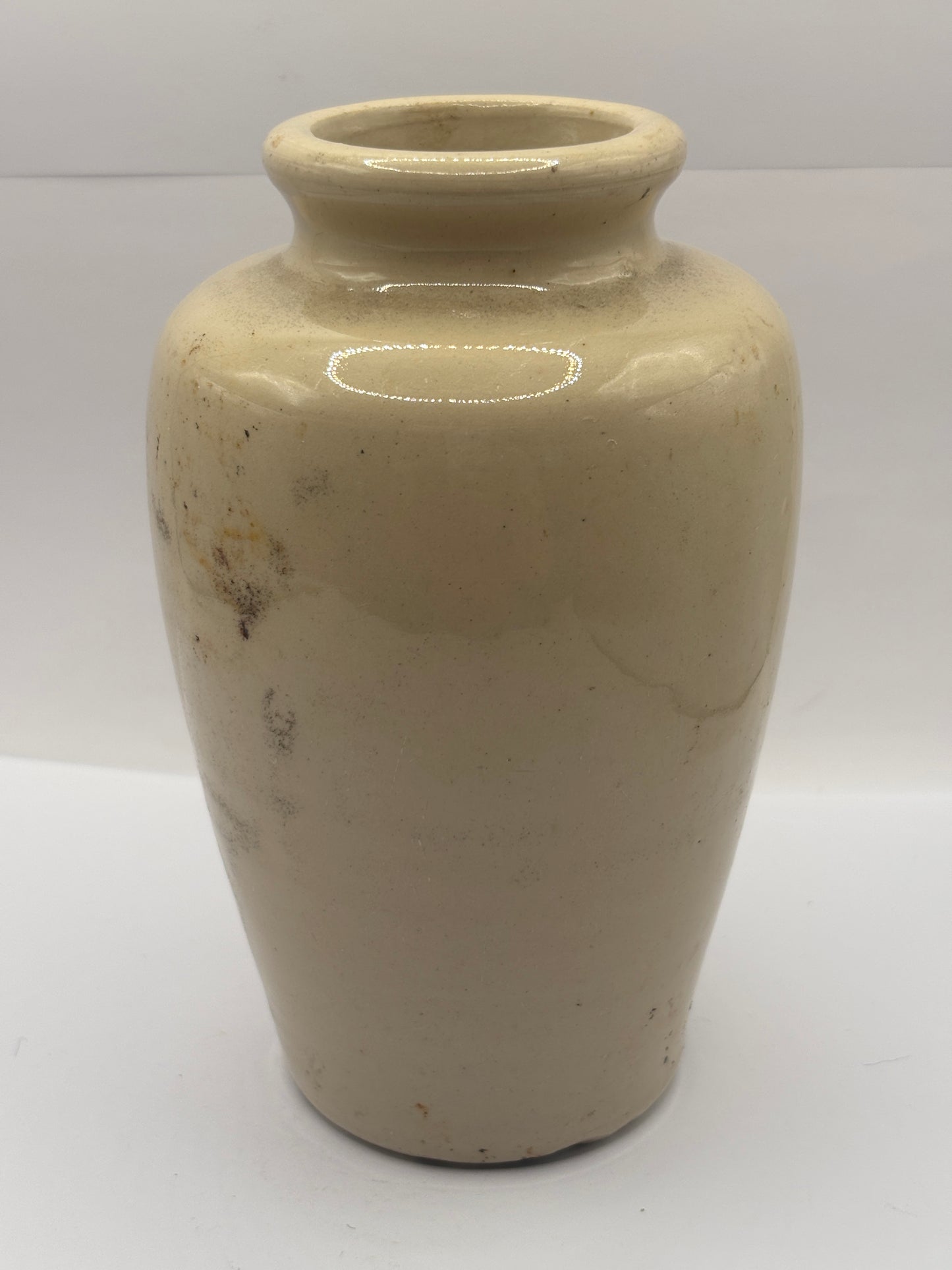 Old XL advertising cream pot, Pure thick cream. I.walker Blackley 15cms