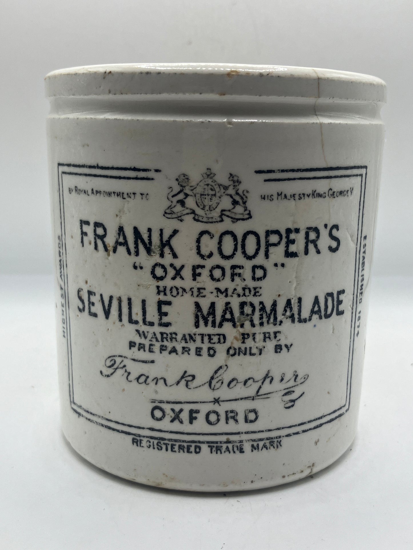 Frank coopers 1lb advertising jar (e)