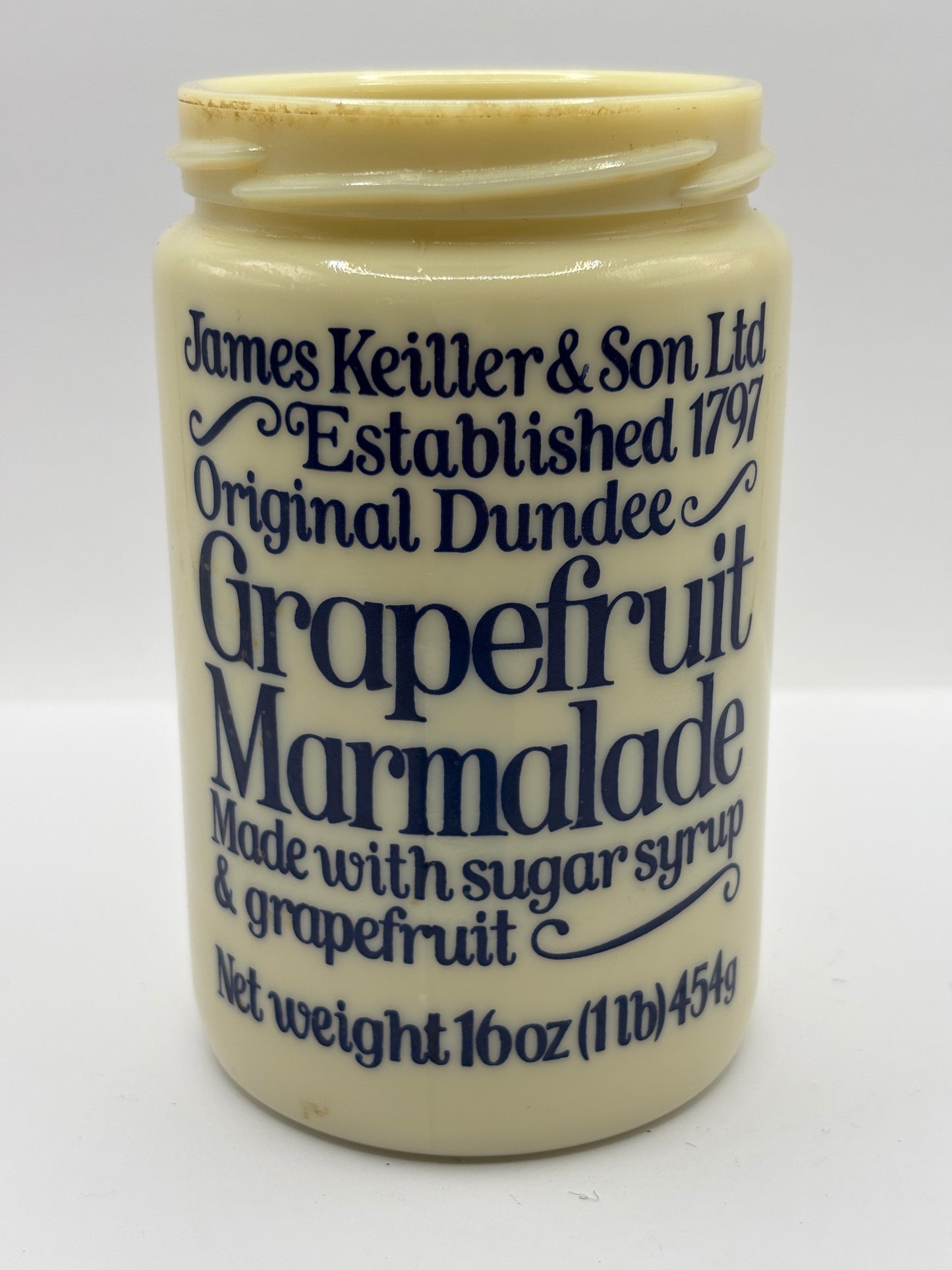 Vintage James Keiller grapefruit marmalade jar