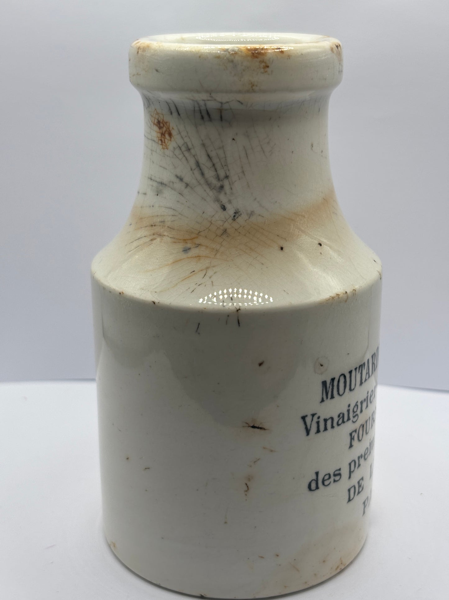 Old french mustard pot, Moutarde de maille