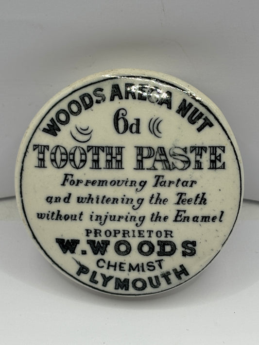 Old Woods advertising pot lid