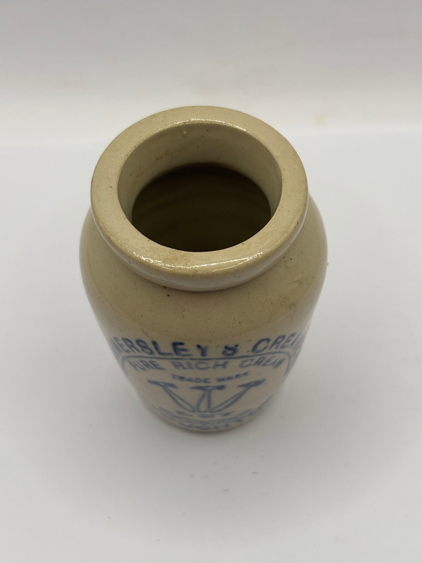 Old advertising cream pot, Hammersleys 7.5cms