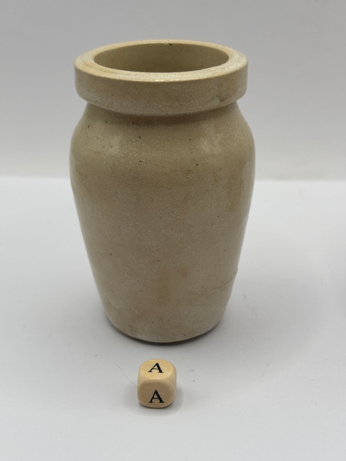 Old advertising stoneware Virol pot (a)
