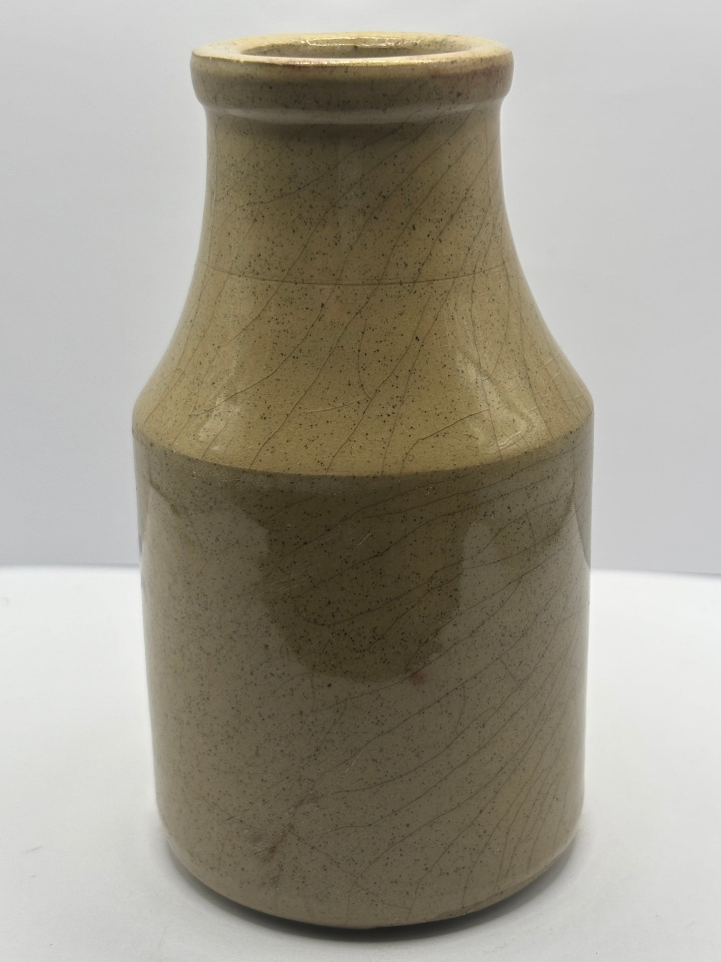 Vintage french mustard jar, crazing