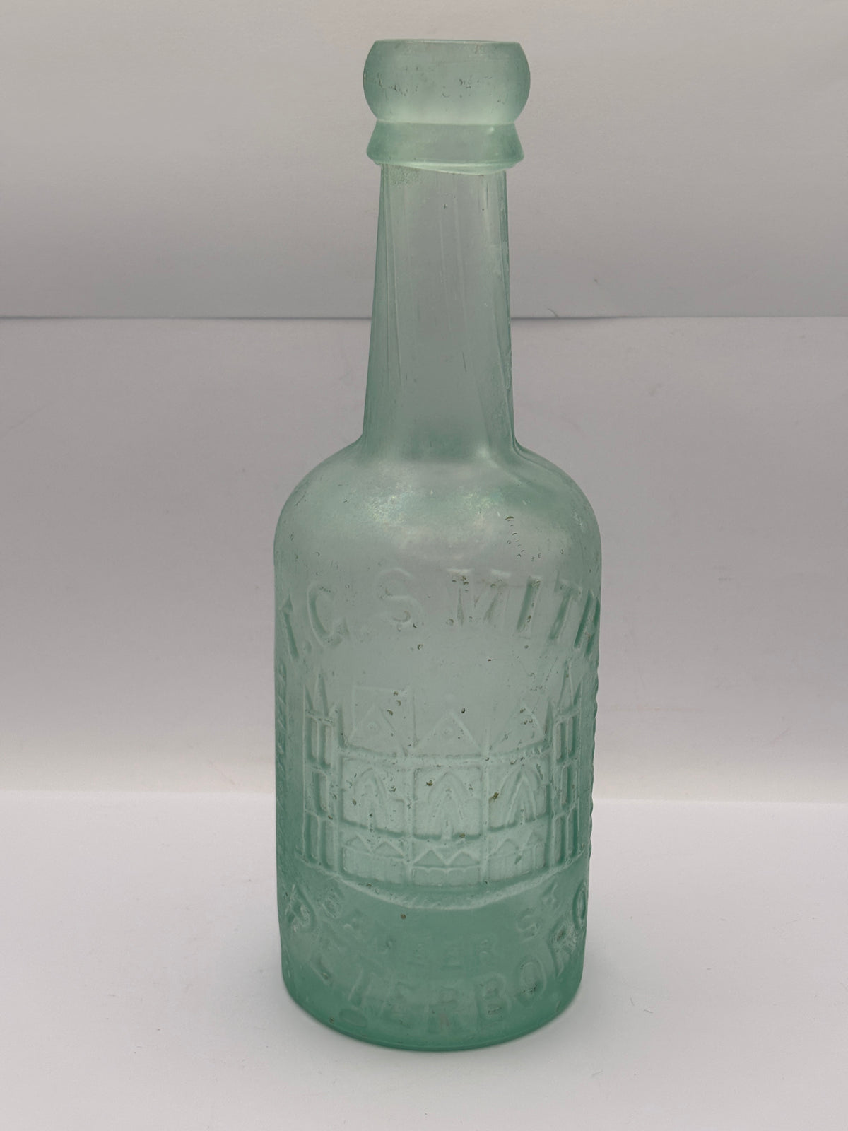 Old crusty advertising beer bottle, T.G Smith, Peterboro