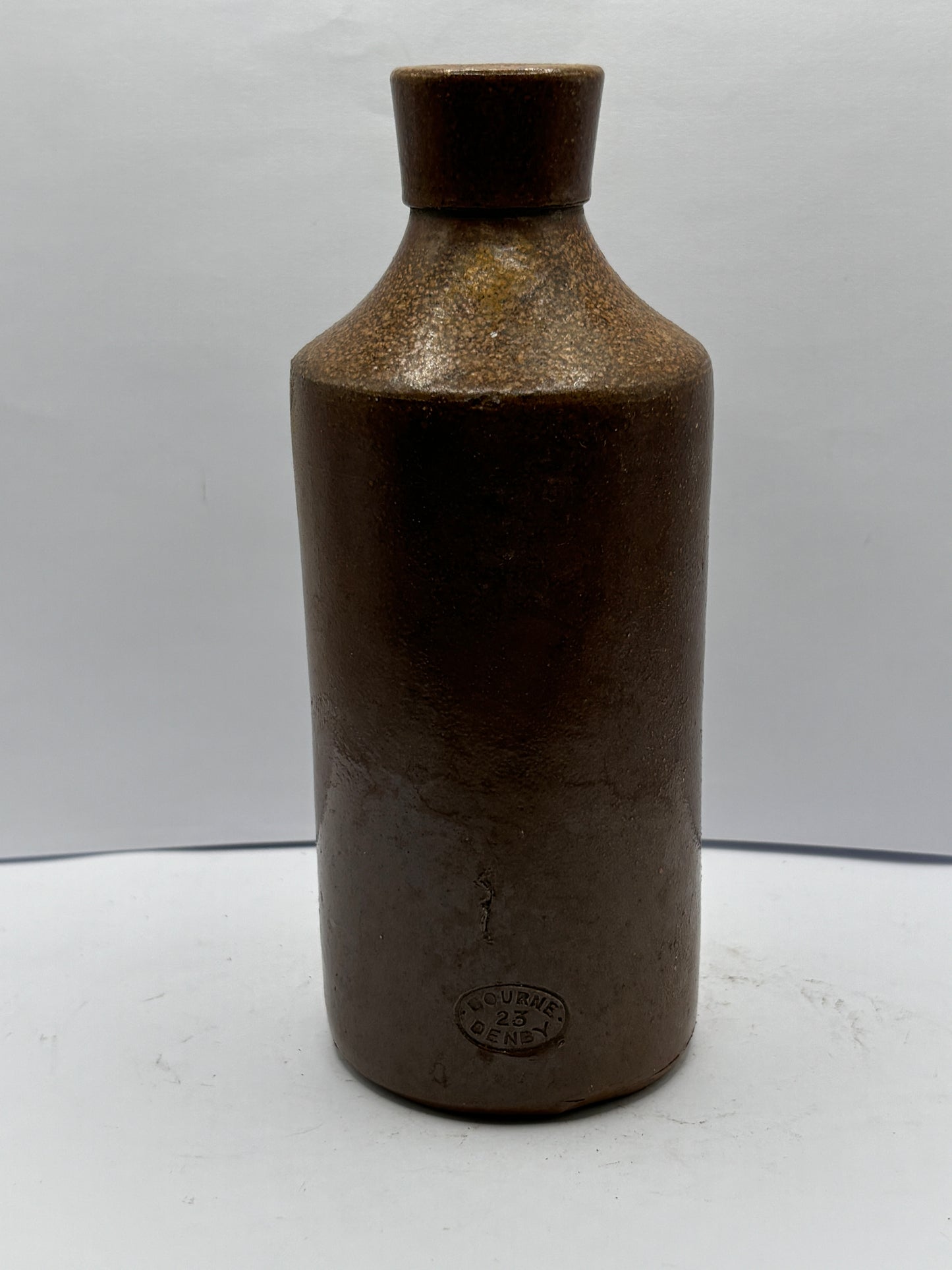 Old brown stoneware ink bottle