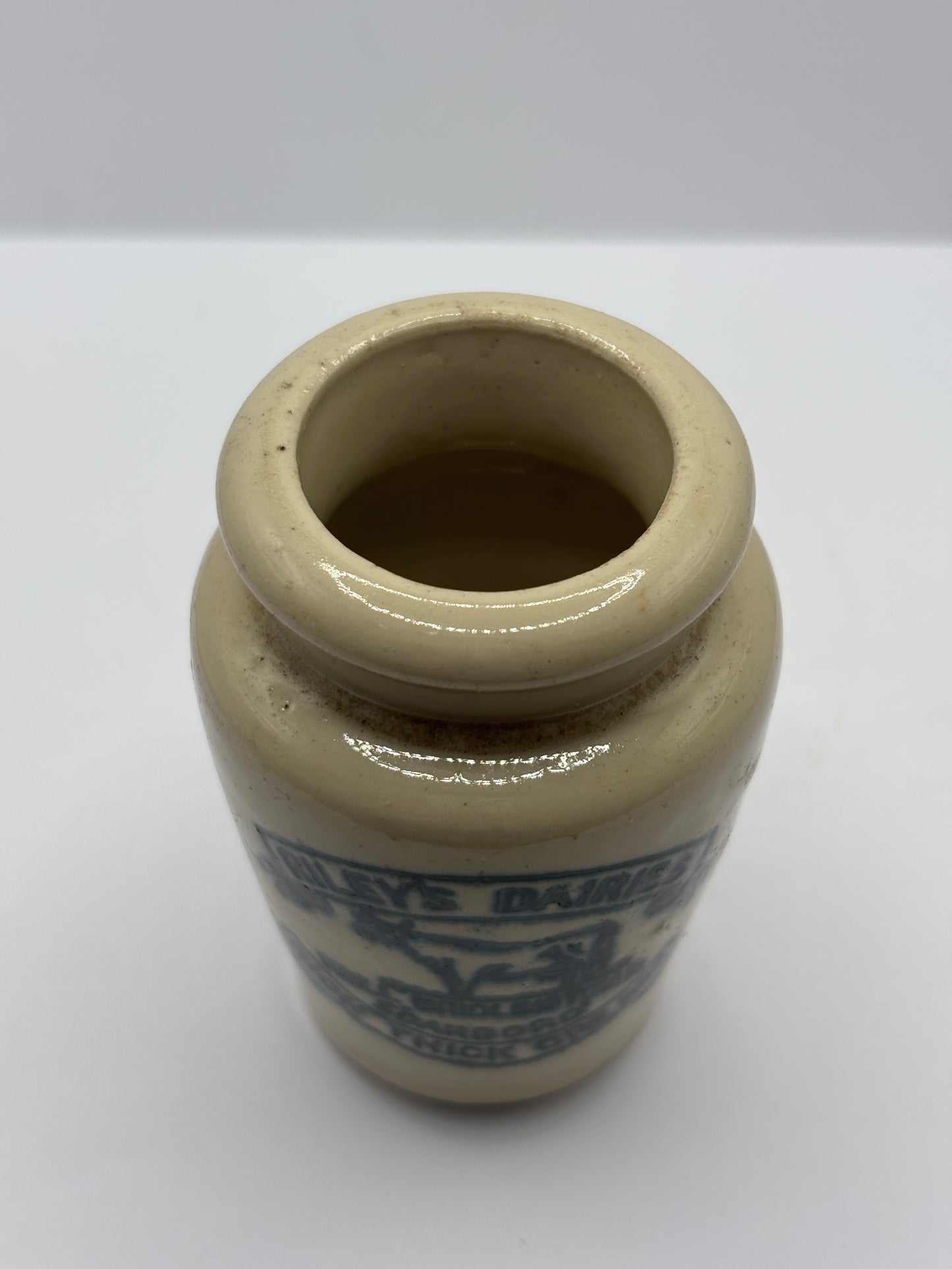 Old Rileys dairies advertising cream pot