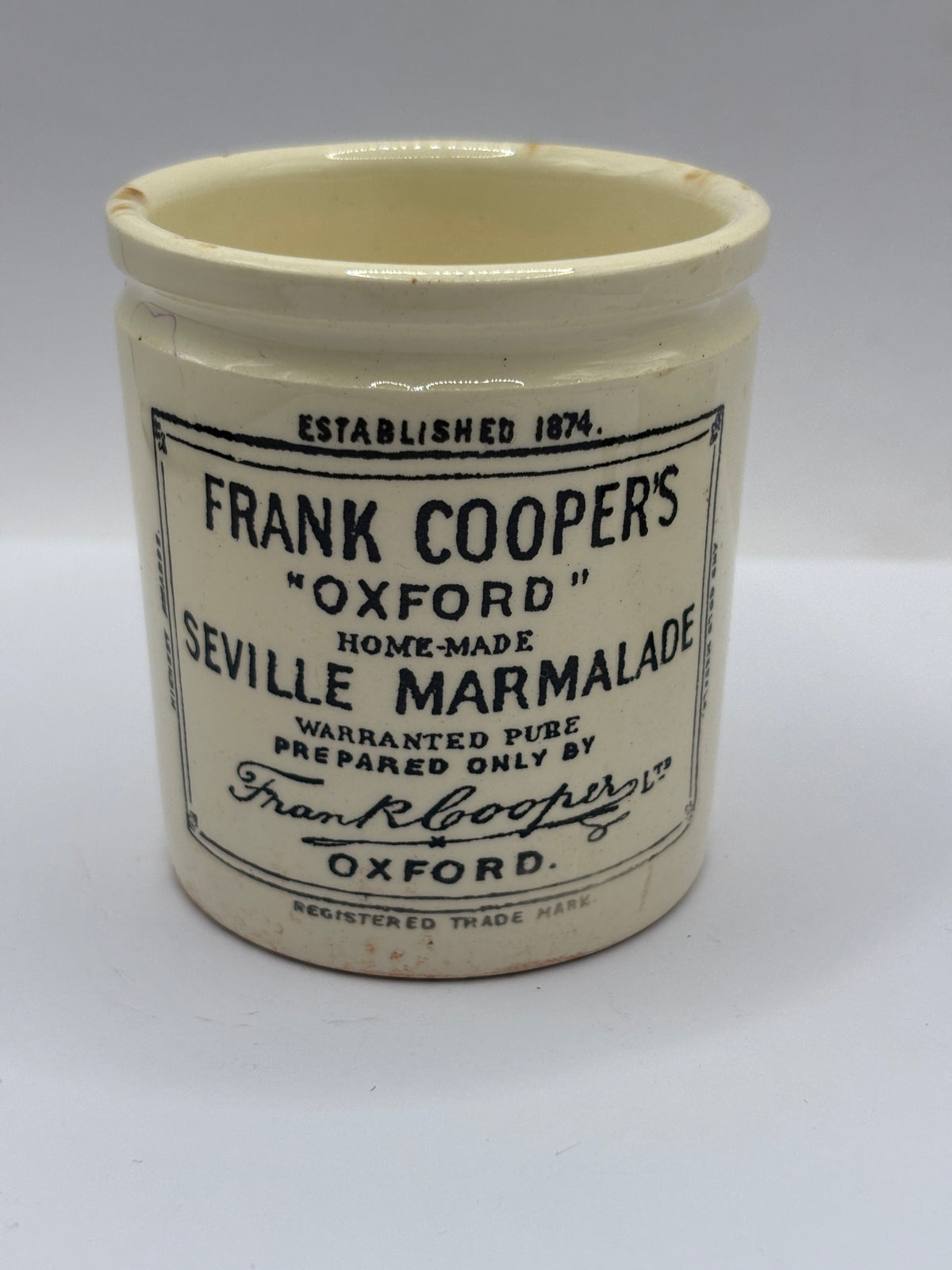 Old sample size frank coopers seville marmalade jar