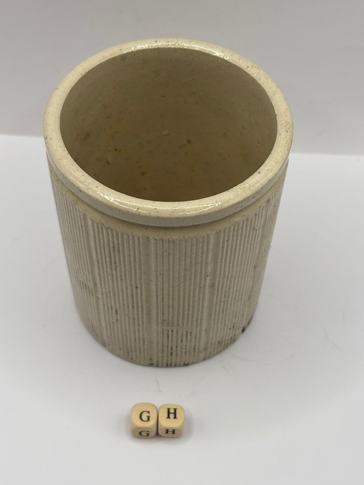 Old 1lb ribbed advertising stoneware jam pot (GH) Whittaker & Sons