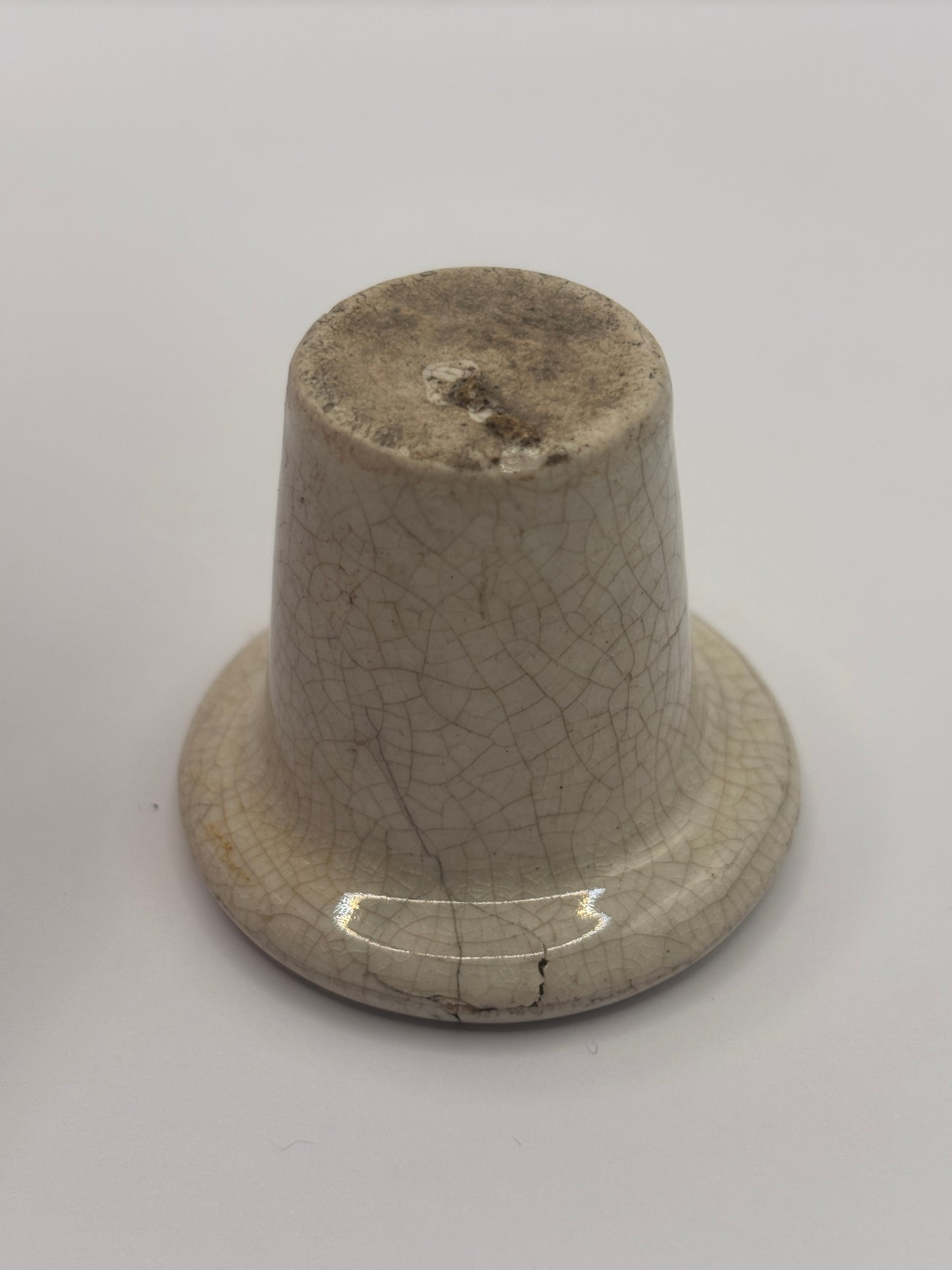 Old stoneware desk ink, inkwell