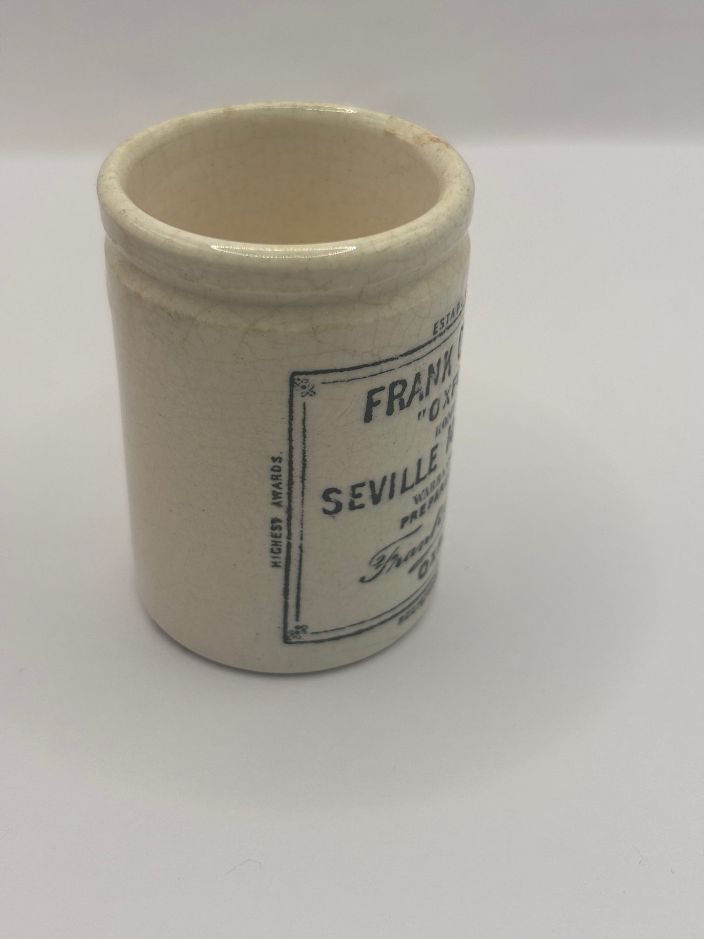Old miniature Frank cooper marmalade jar