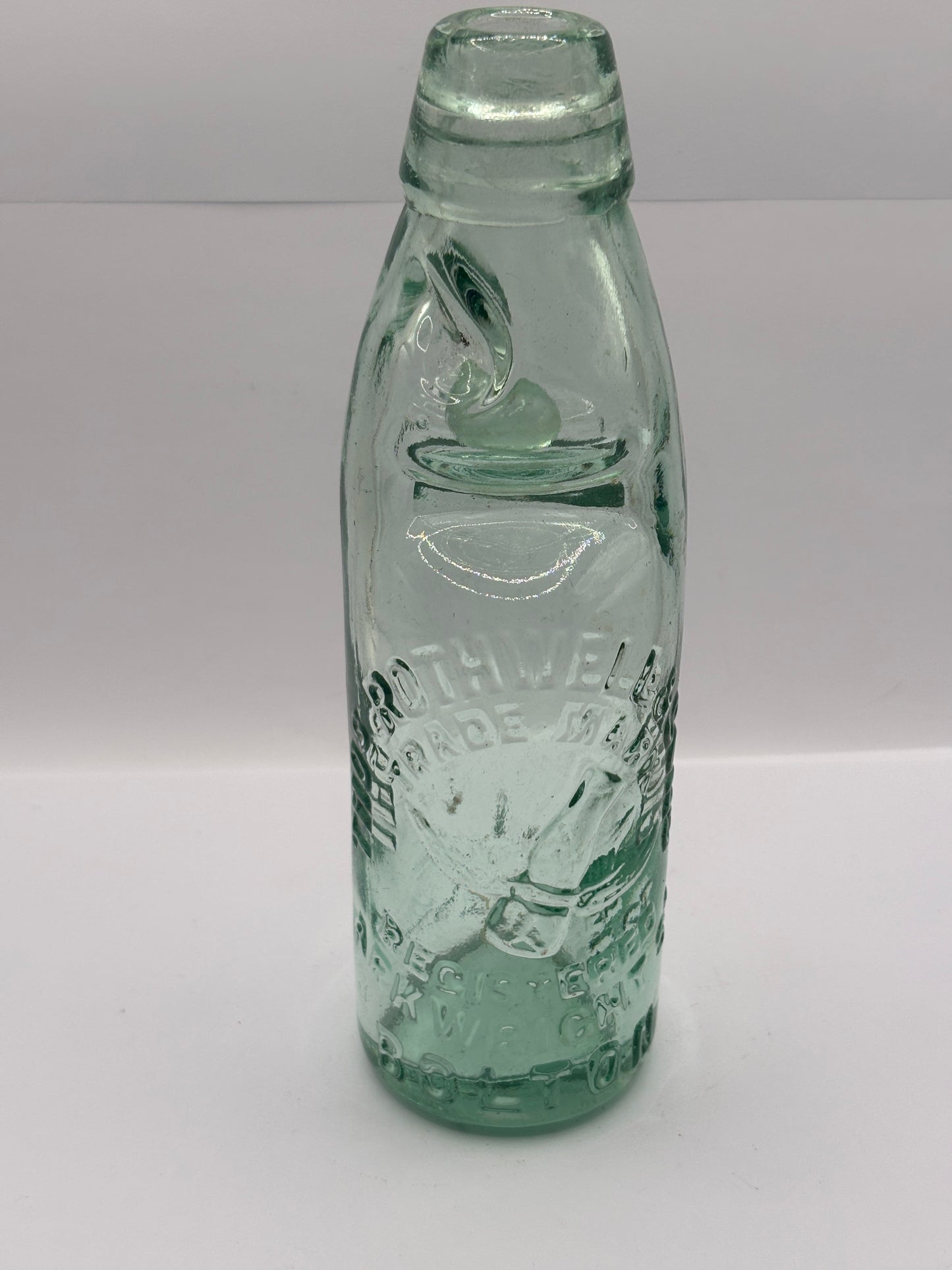 Old Bolton codd bottle, with marble. Thos Rothwell & sons