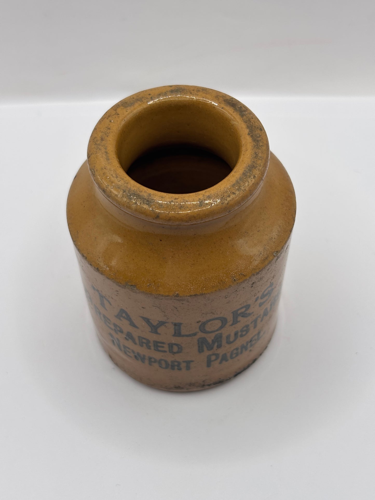 Old advertising jar, Taylors prepared mustard. 8cms
