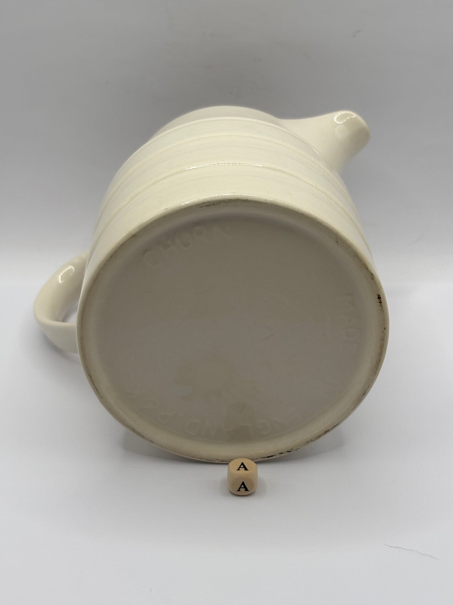 White vintage stoneware jug (a)