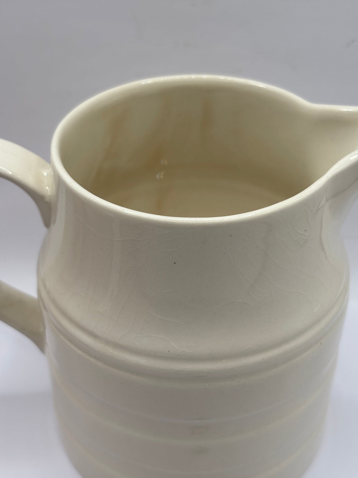 White vintage stoneware jug (a)