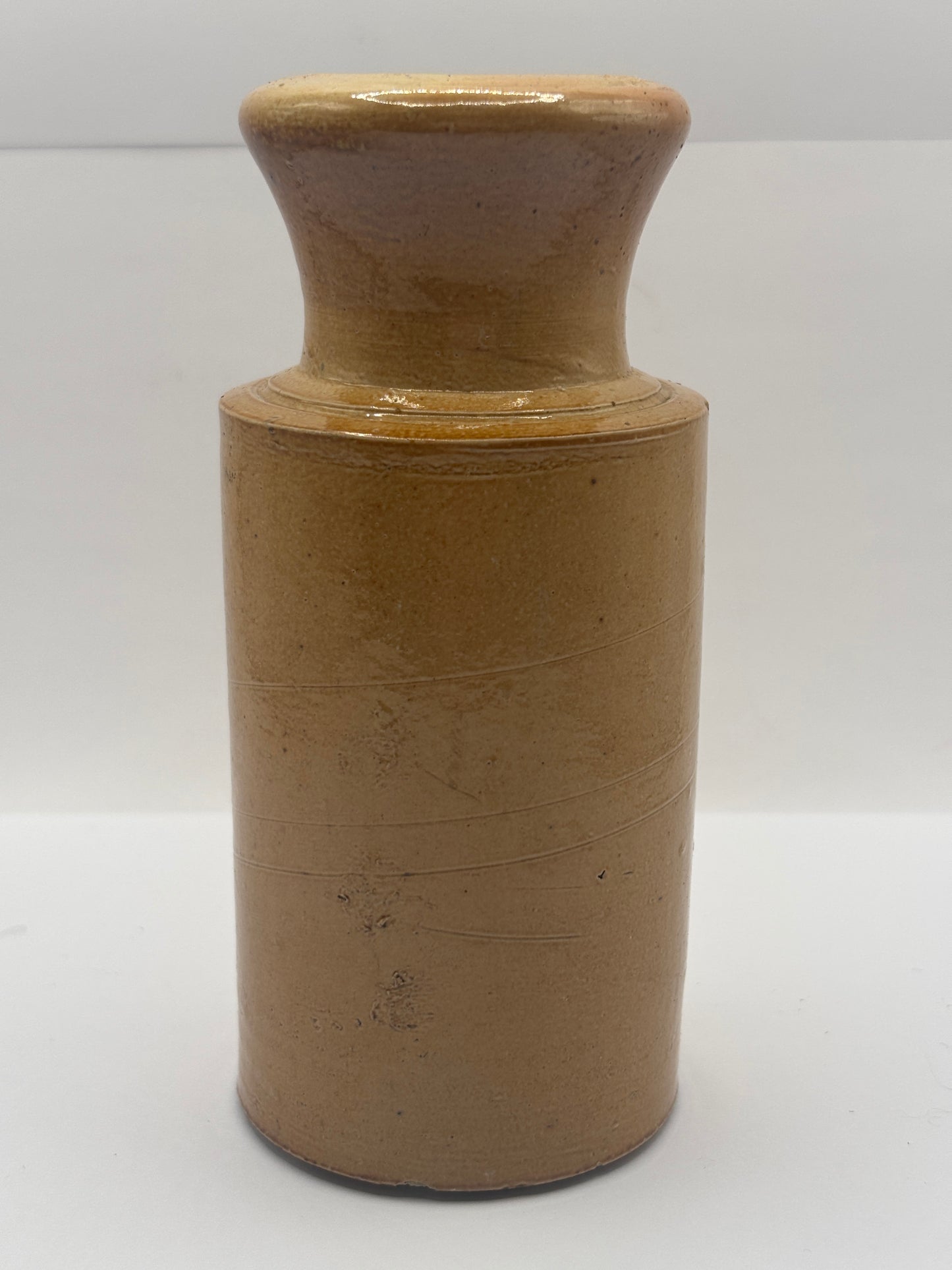 Old stoneware blacking pot
