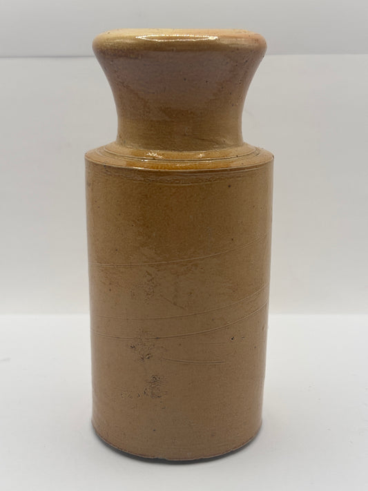 Old stoneware blacking pot