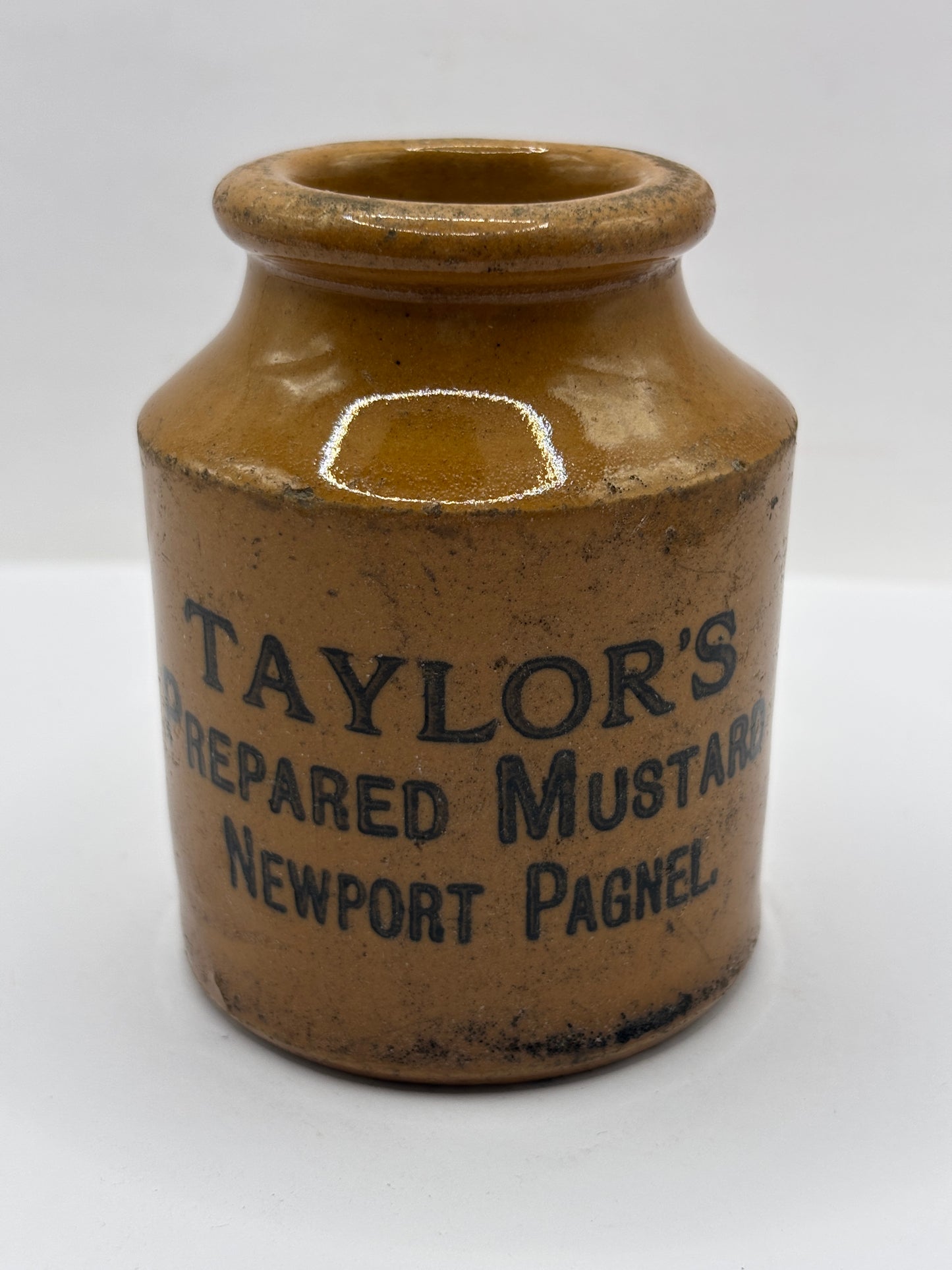 Old advertising jar, Taylors prepared mustard. 8cms