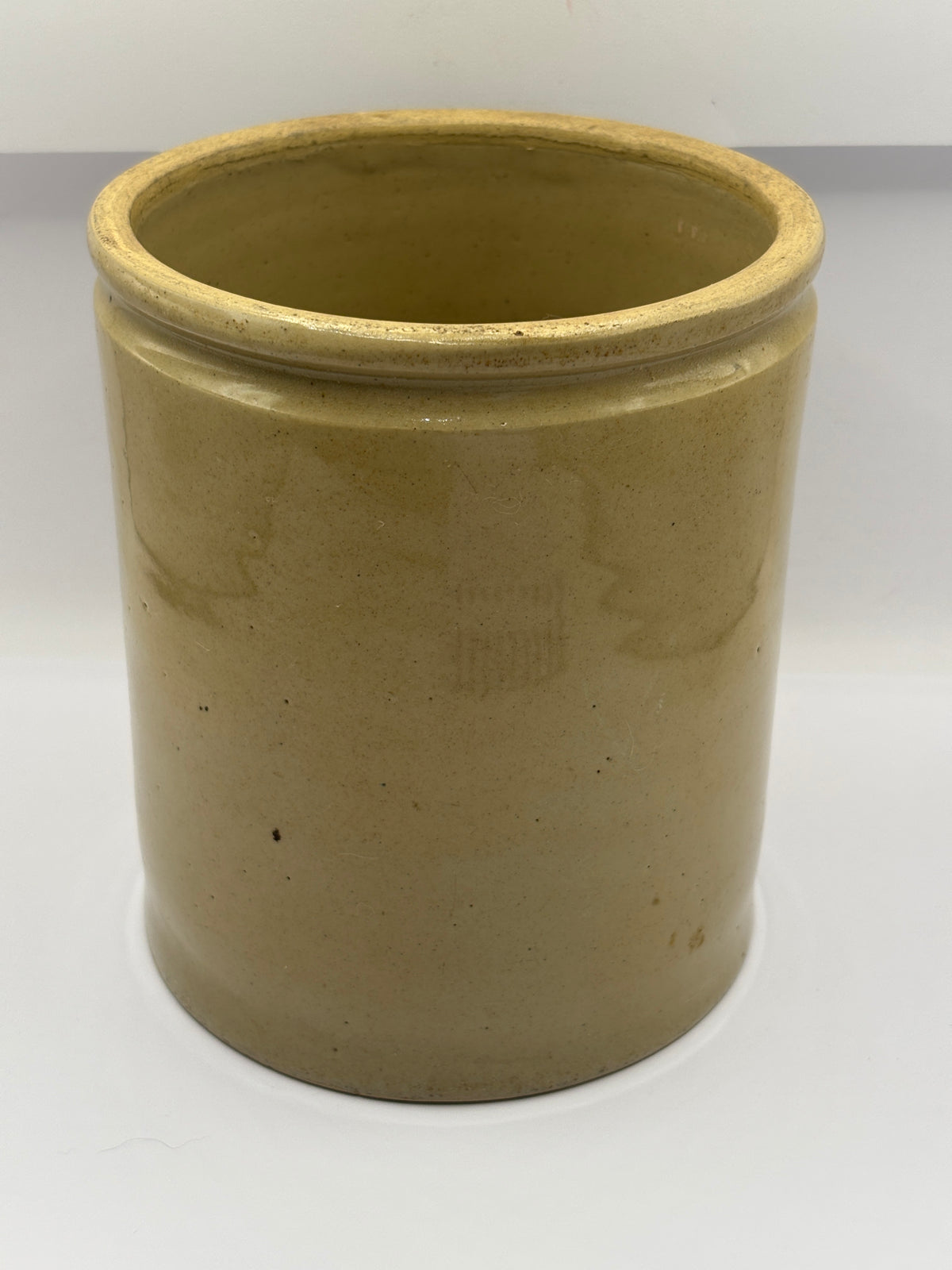 Old stoneware Baking powder jar