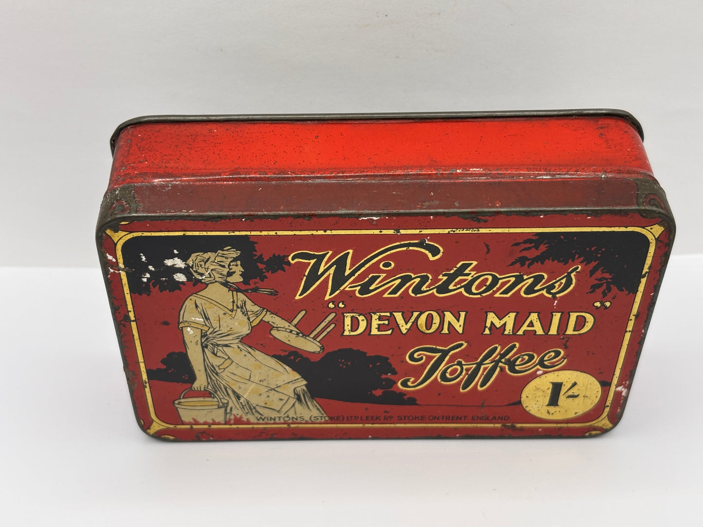 Old advertising tin, Wintons Devon maid toffee