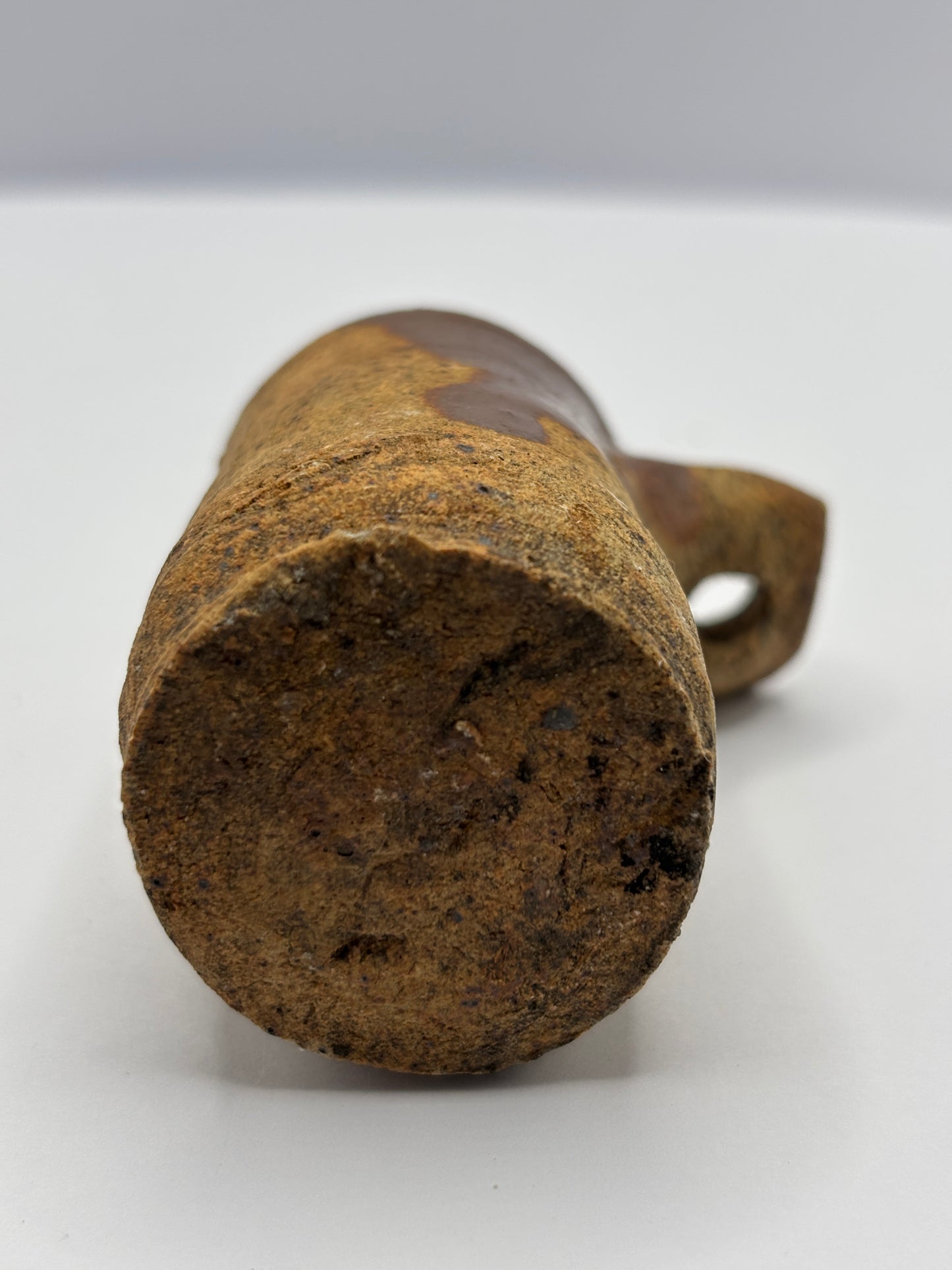 Old stoneware bird feeder