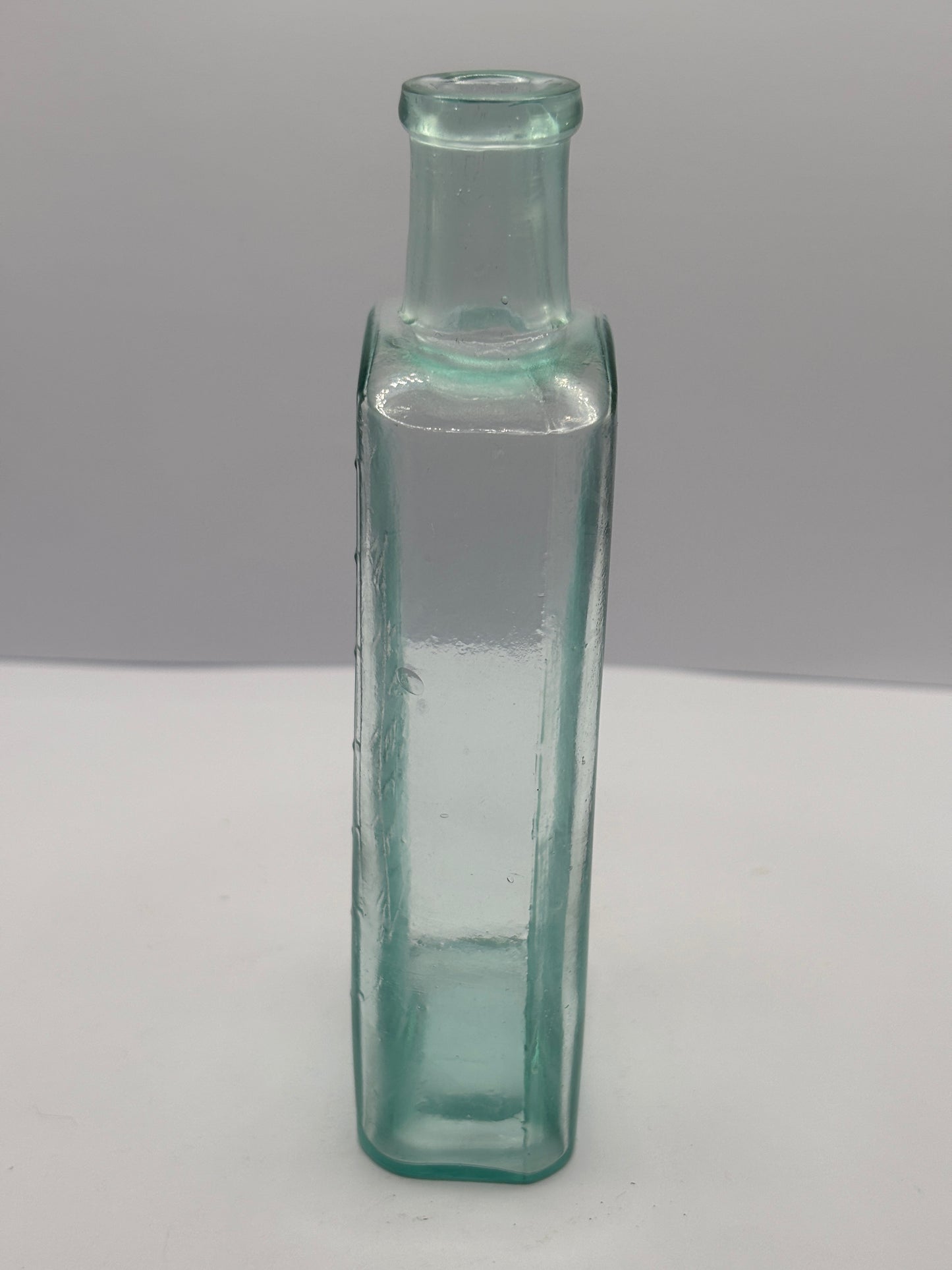 Old aqua glass Table spoons bottle