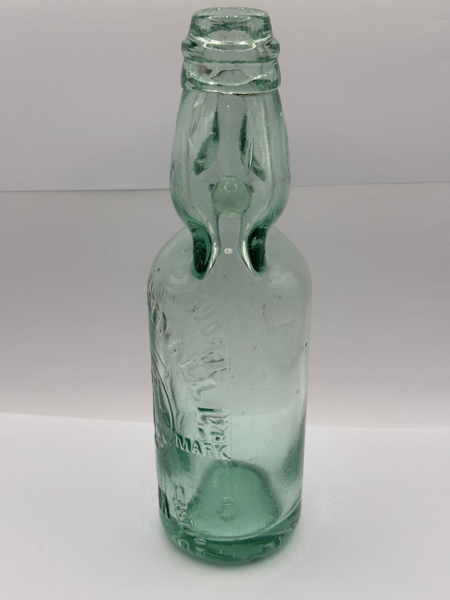 Old Hulme codd bottle with marble, Groves & Whitnall