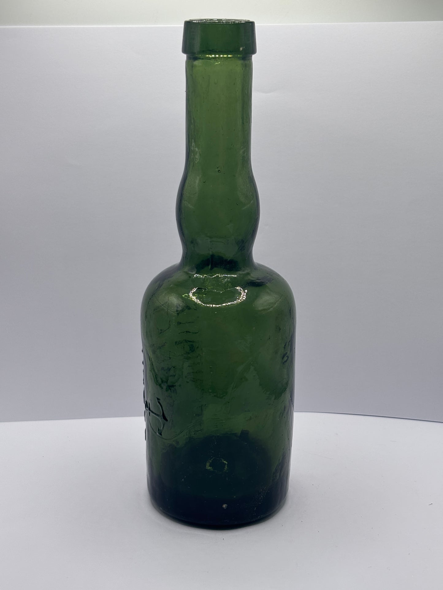 Old green glass beer bottle, Sedan