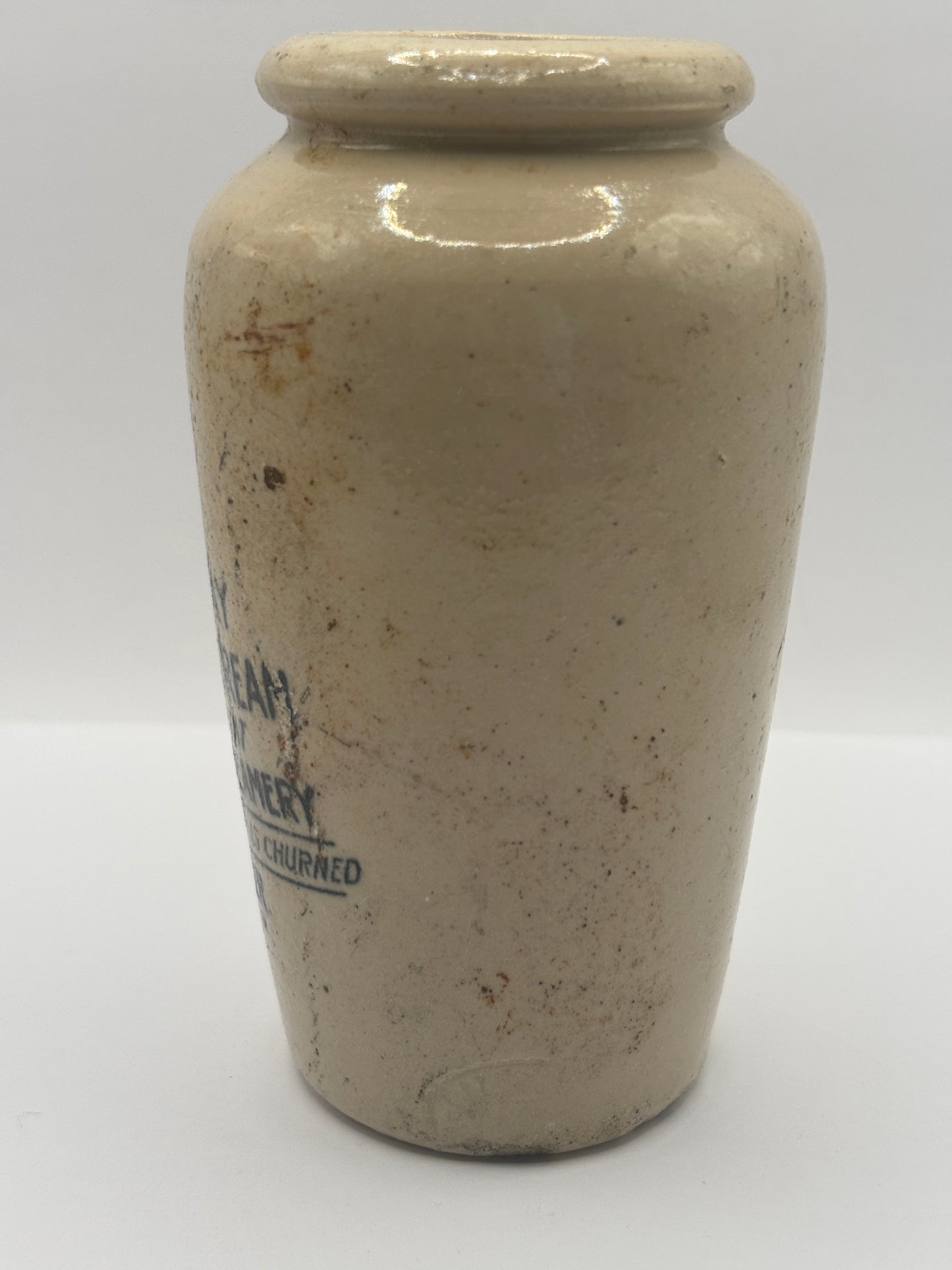 Old advertising cream pot, Galloway creamery Stranraer (A)