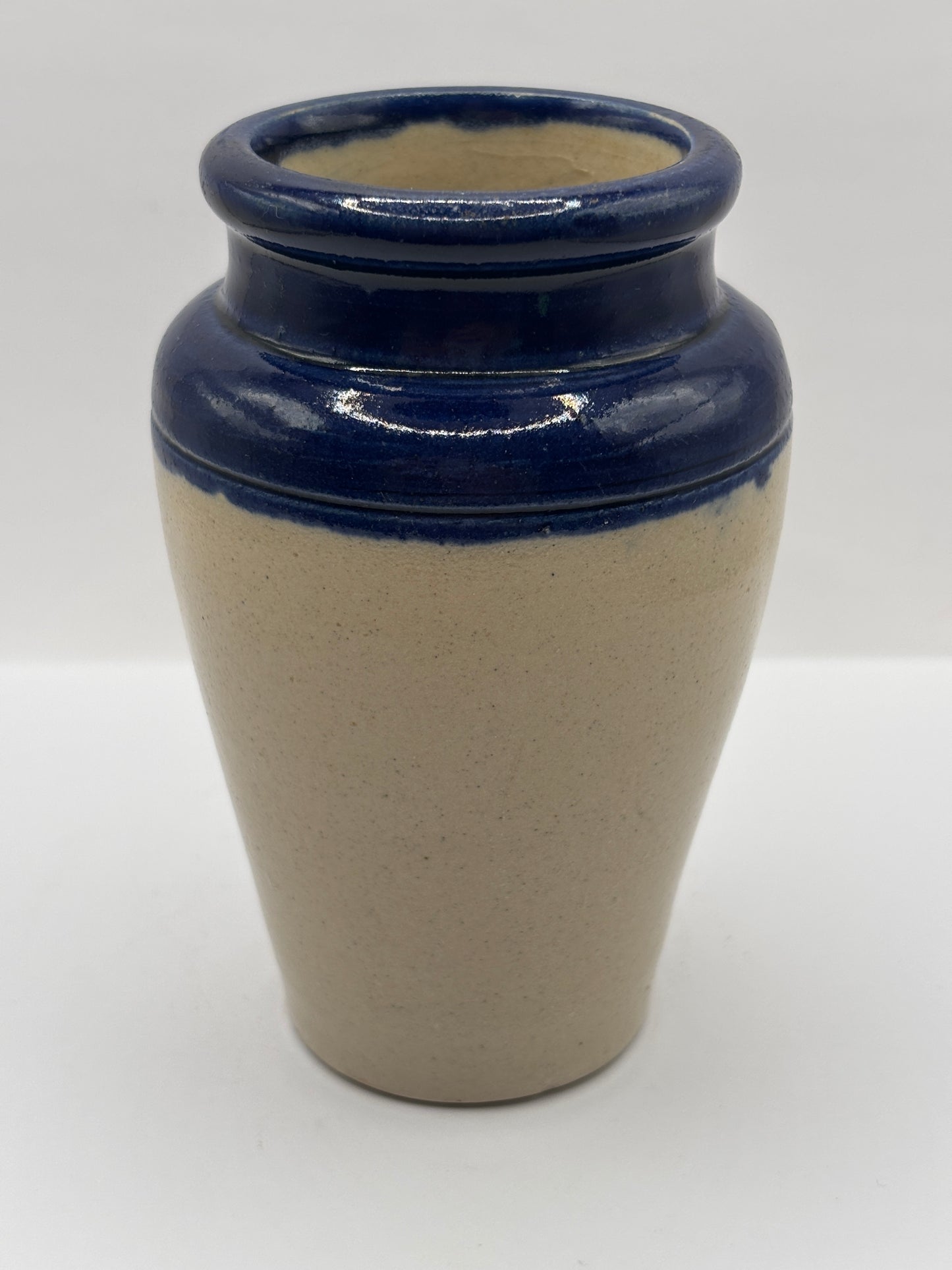Old blue top advertising cream pot, Pure fresh cream, Buttercup dairy