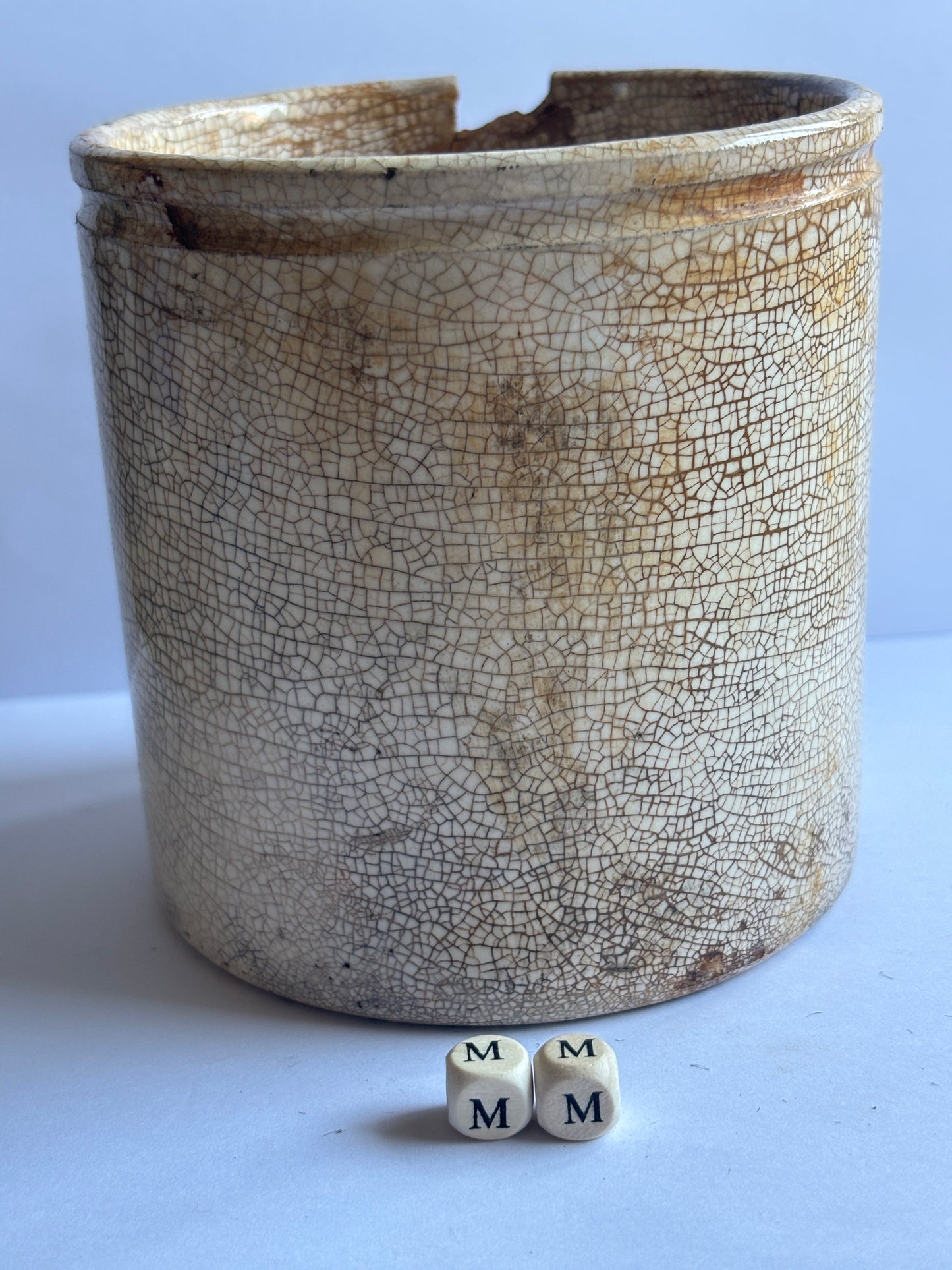 Old 2lb James Keiller dundee marmalade jar (MM) damaged