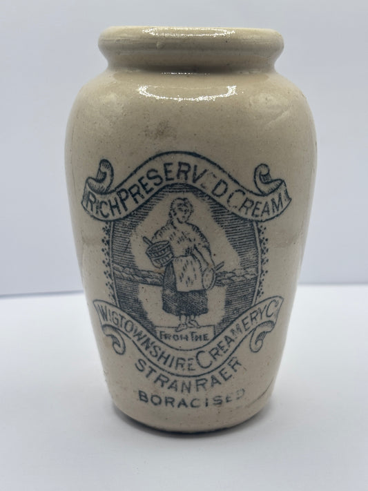 Old Stranraer rich preserved cream pot, milk maid