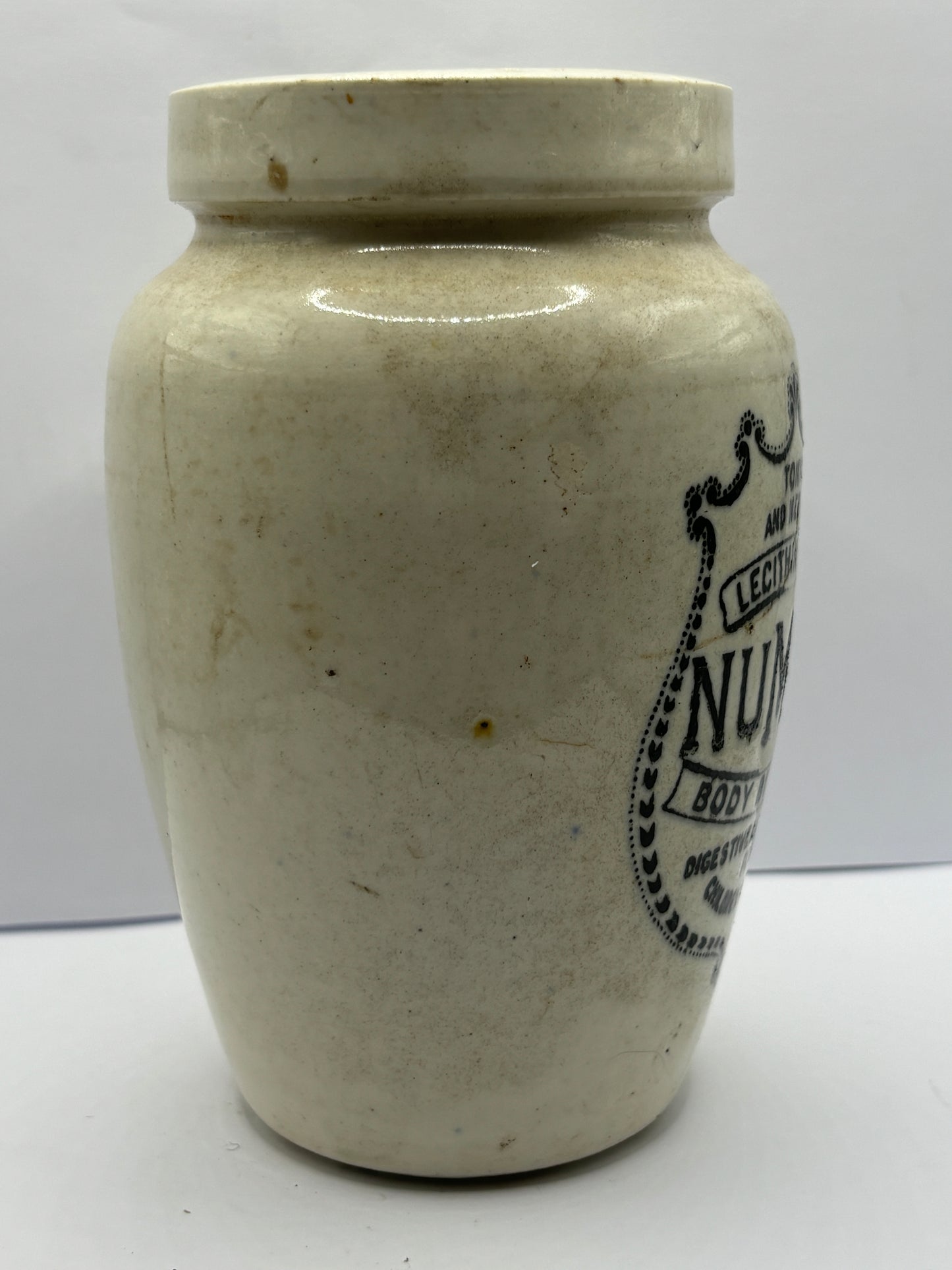 Old numol advertising jar